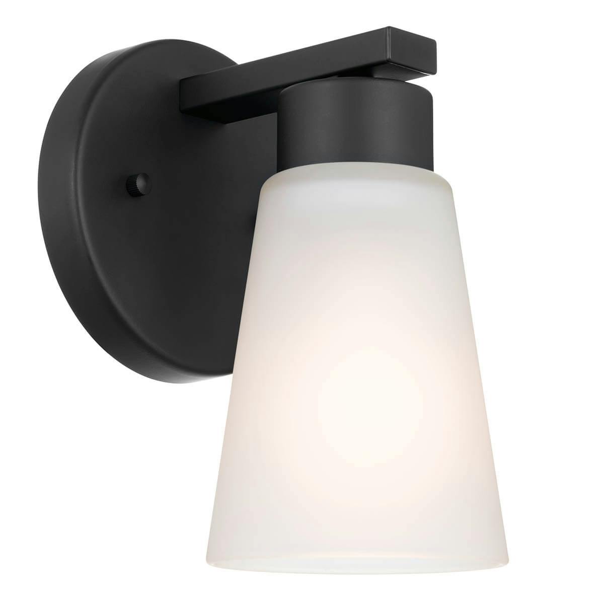 Stamos 4.25" 1 Light Wall Sconce Black on a white background