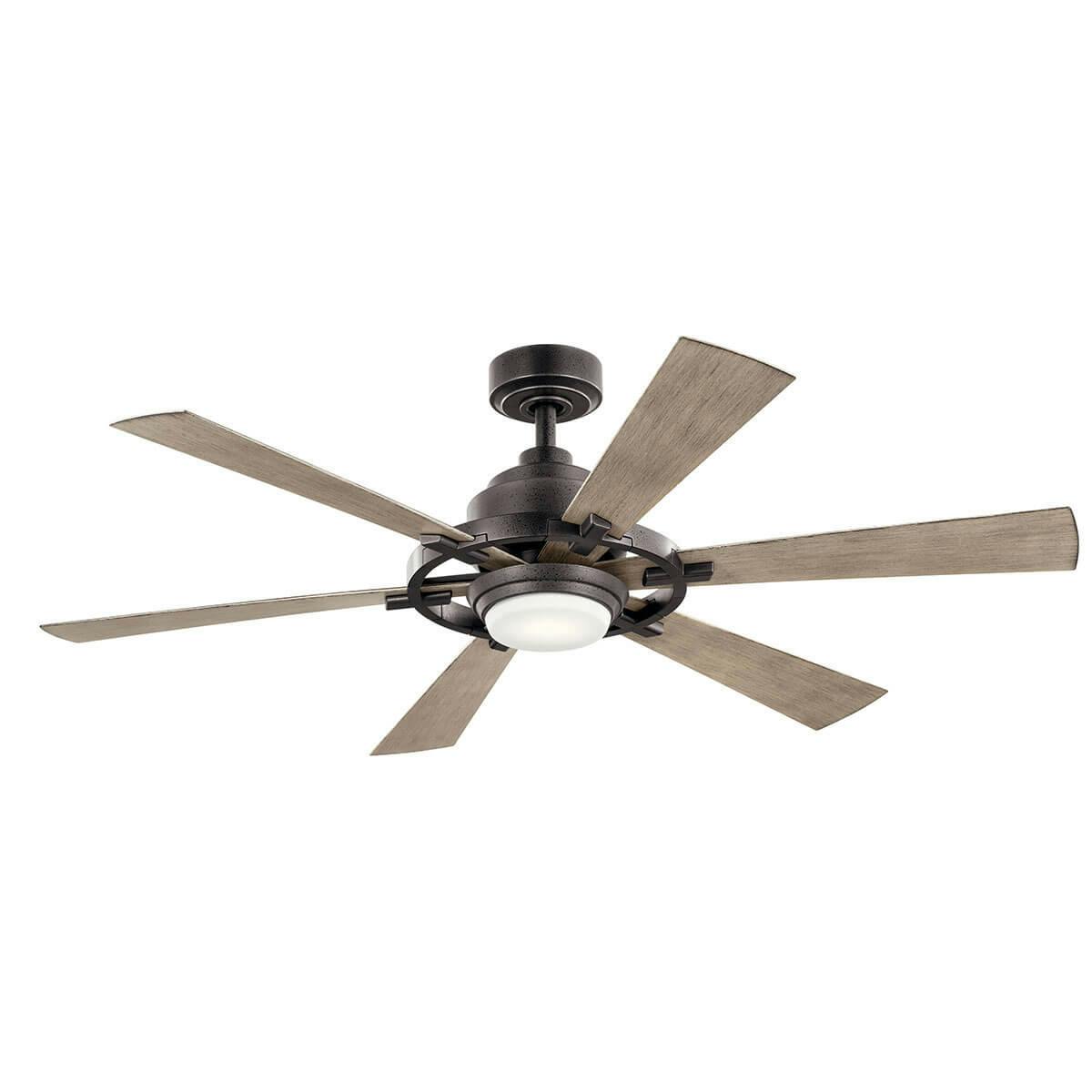 Gentry Lite 52" LED Ceiling Fan Anvil Iron on a white background