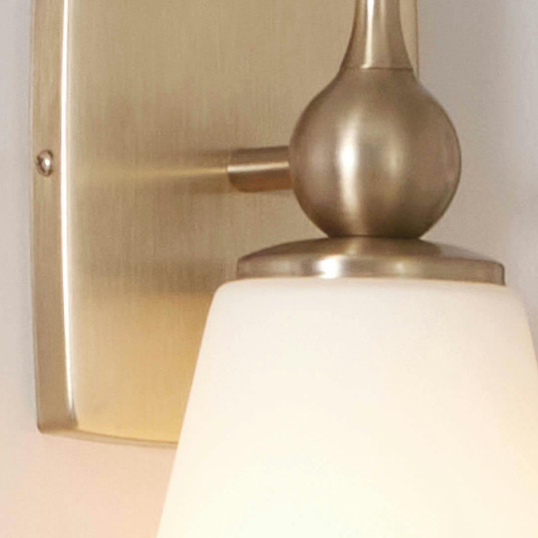 Day time bathroom with Cosabella™ 6" 1 Light Wall Sconce Champagne Bronze