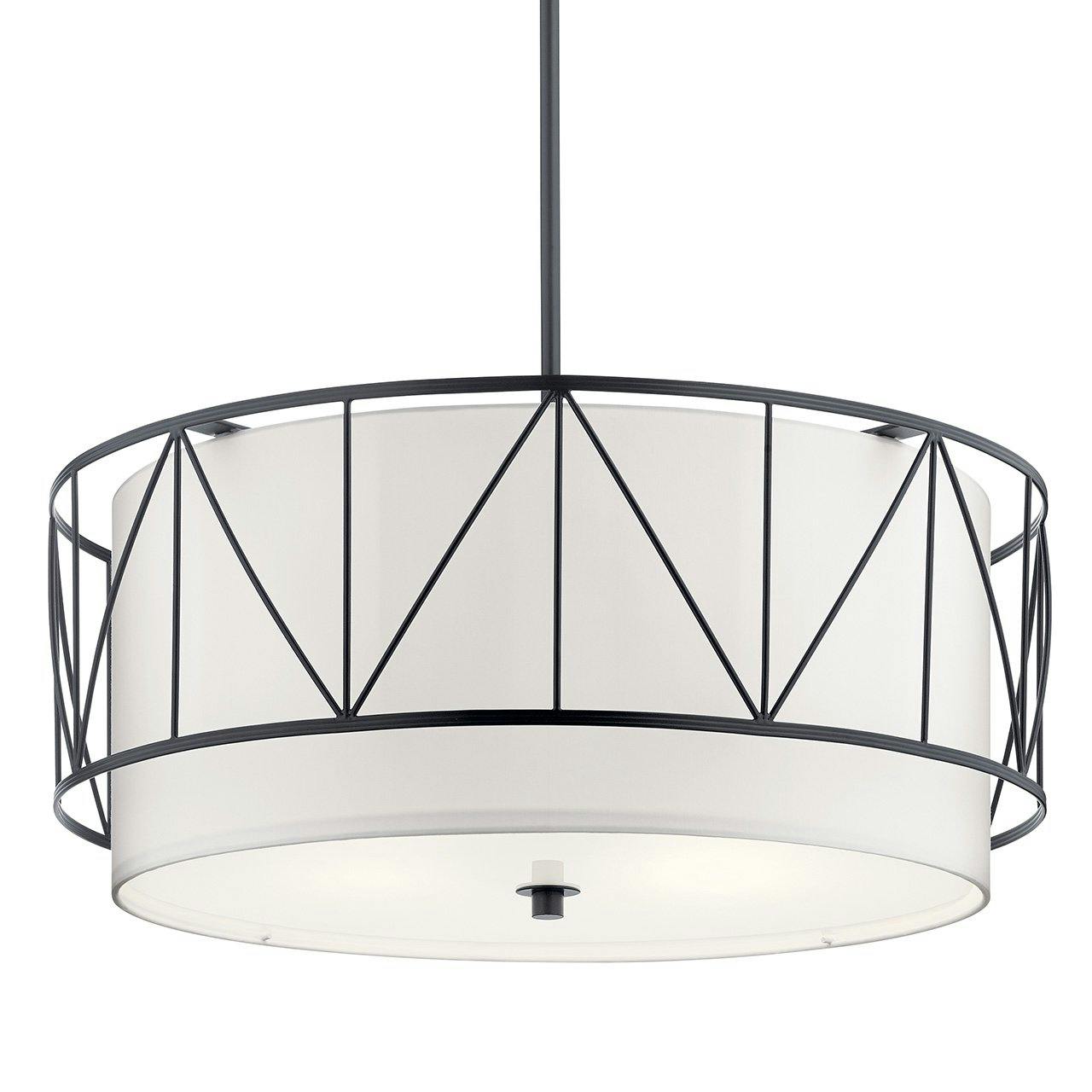 Birkleigh™ 11.5" Pendant in Black without the canopy on a white background