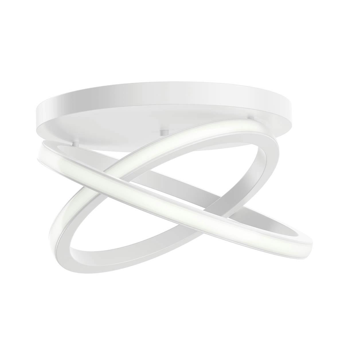 Caputo 19" LED Semi Flush White on a white background