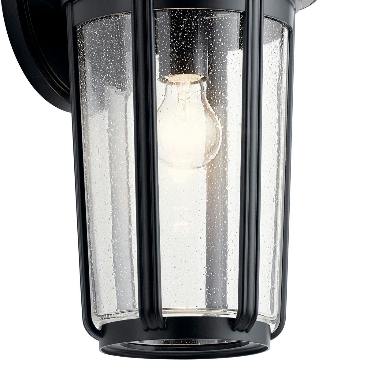 Close up view of the Fairfield 17.25" 1 Light Wall Light Black on a white background