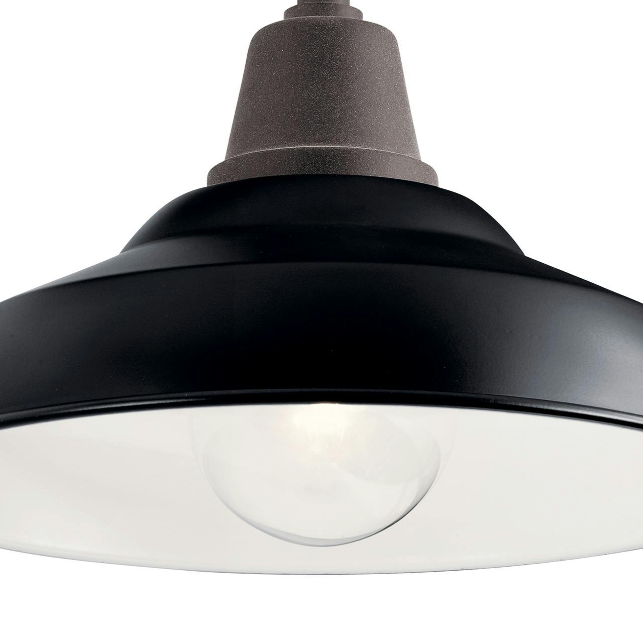 Close up view of the Pier 12" 1 Light Wall Light Black on a white background