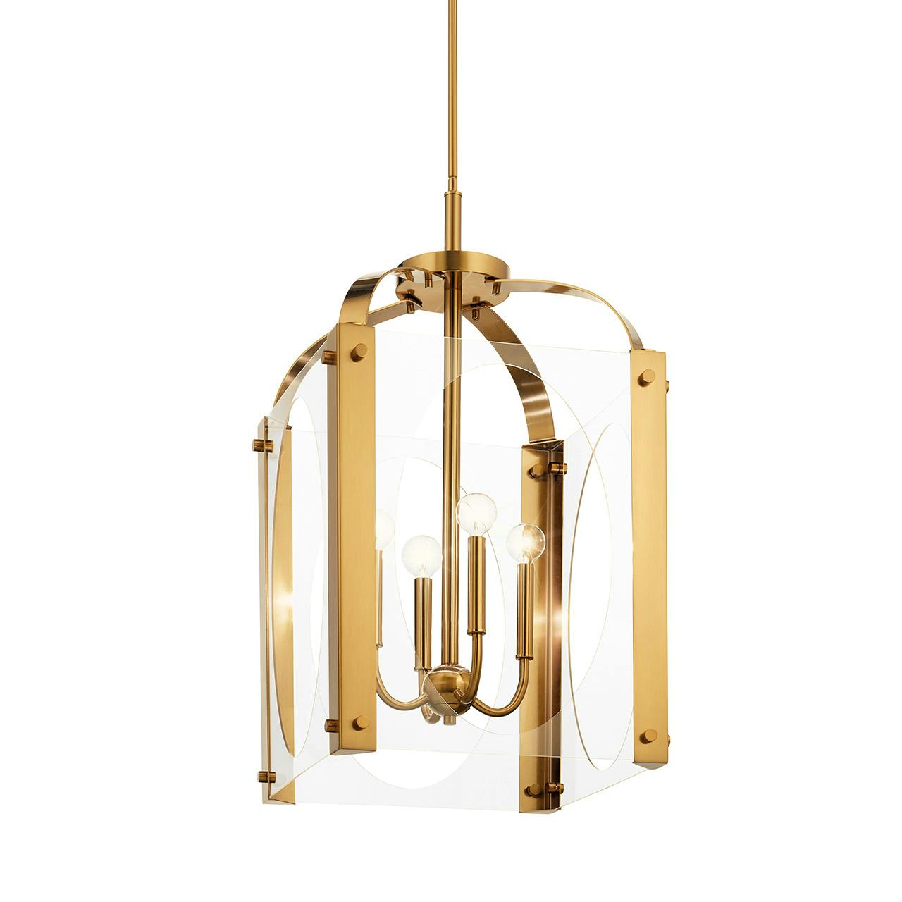 Pytel™ 4 Light Foyer Pendant Fox Gold without the canopy on a white background