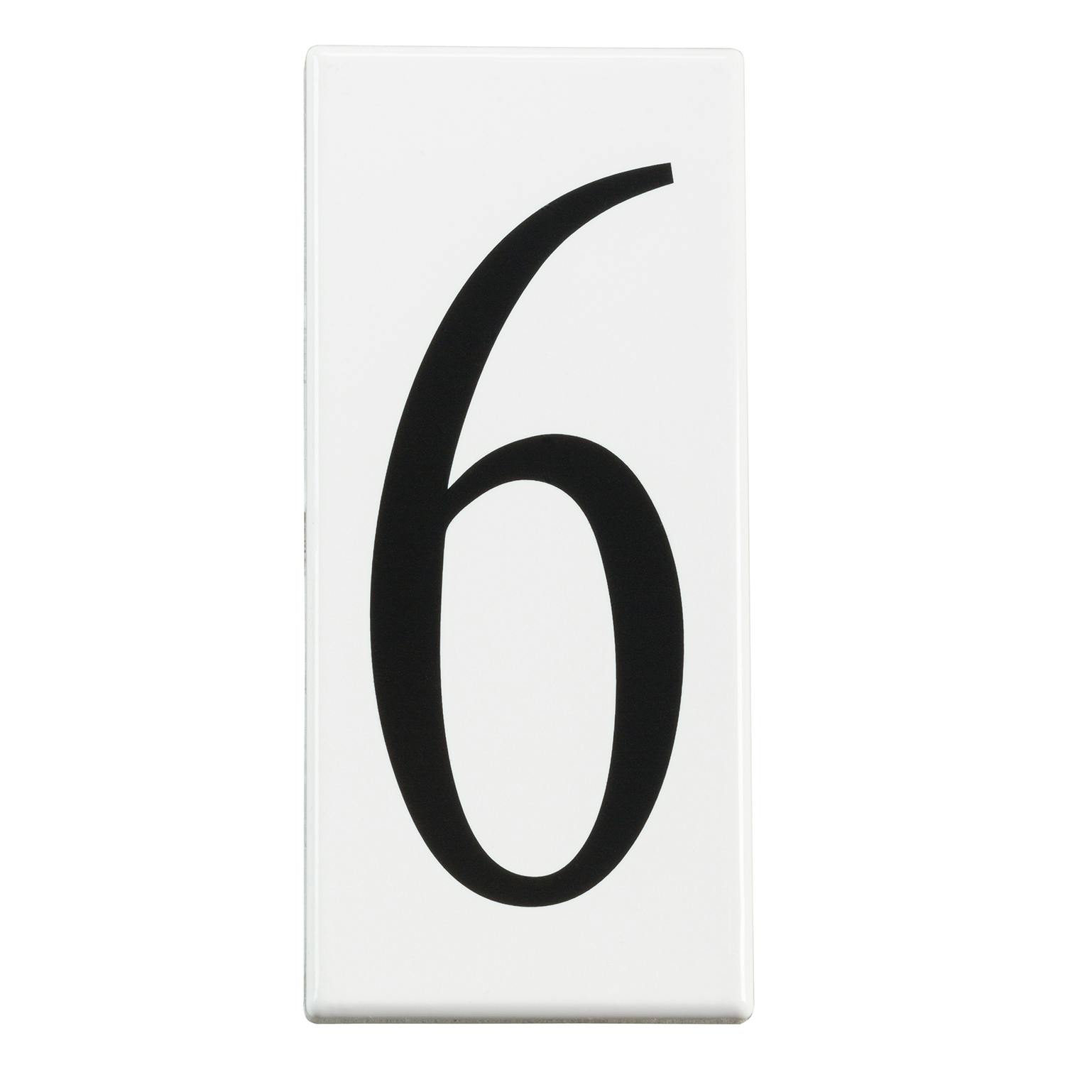 Address Light Number 6 Panel White on a white background