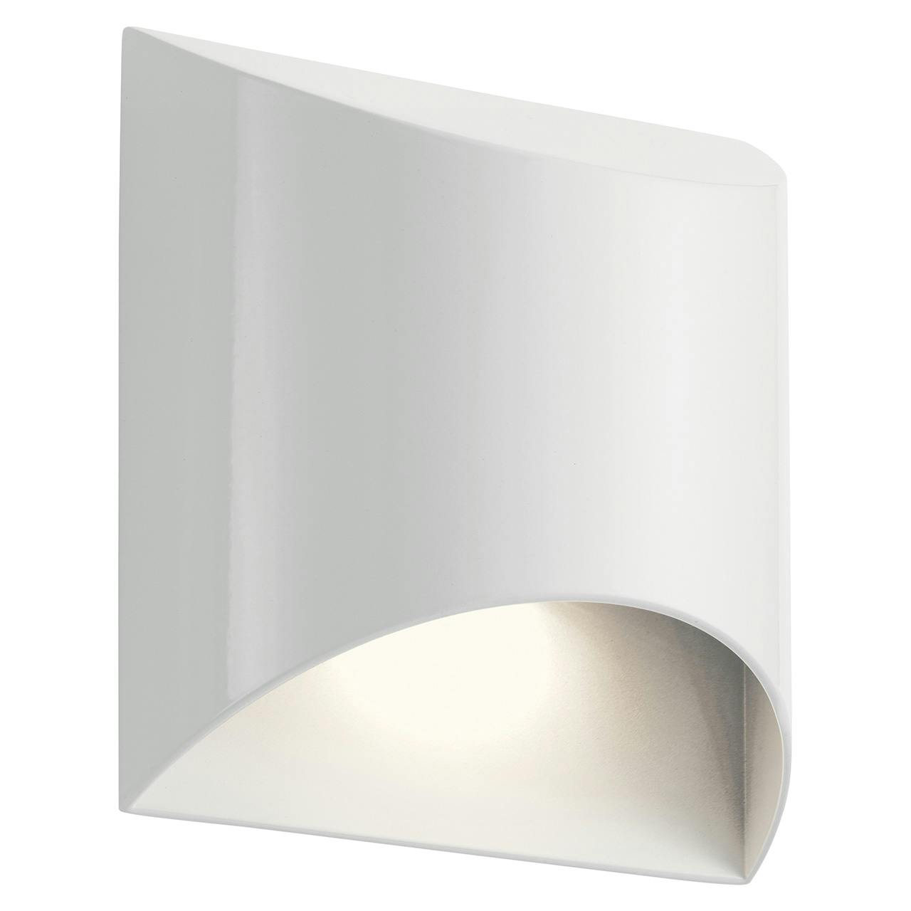 Wesley 1 Light LED Wall Light White on a white background