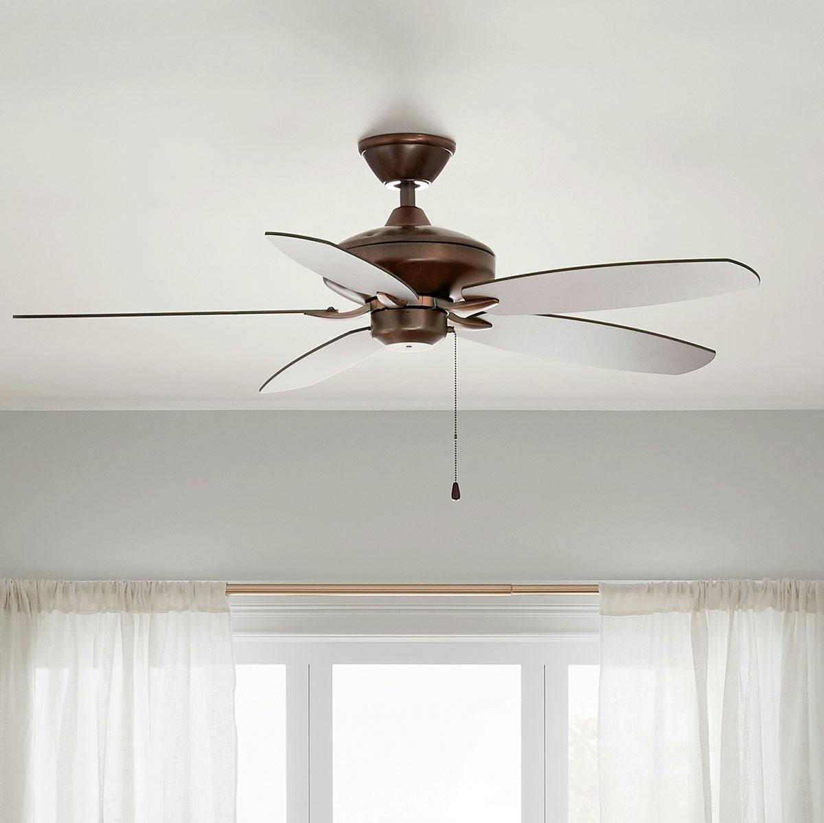 Day time living room featuring Renew ceiling fan 330160OBB