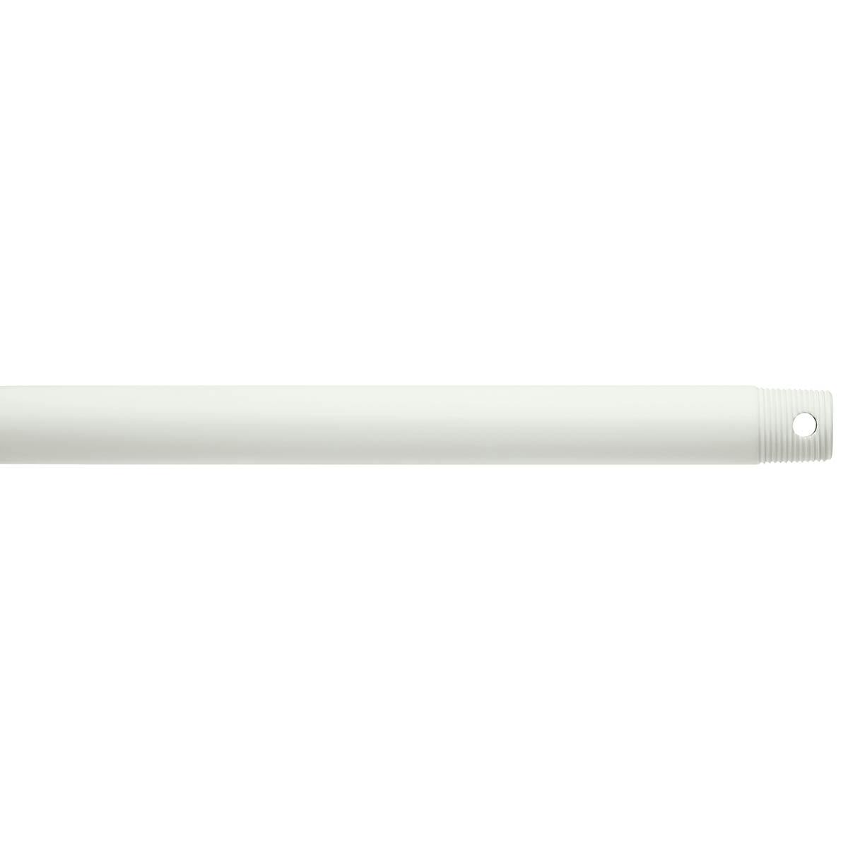 Dual Threaded 72" Downrod Matte White on a white background