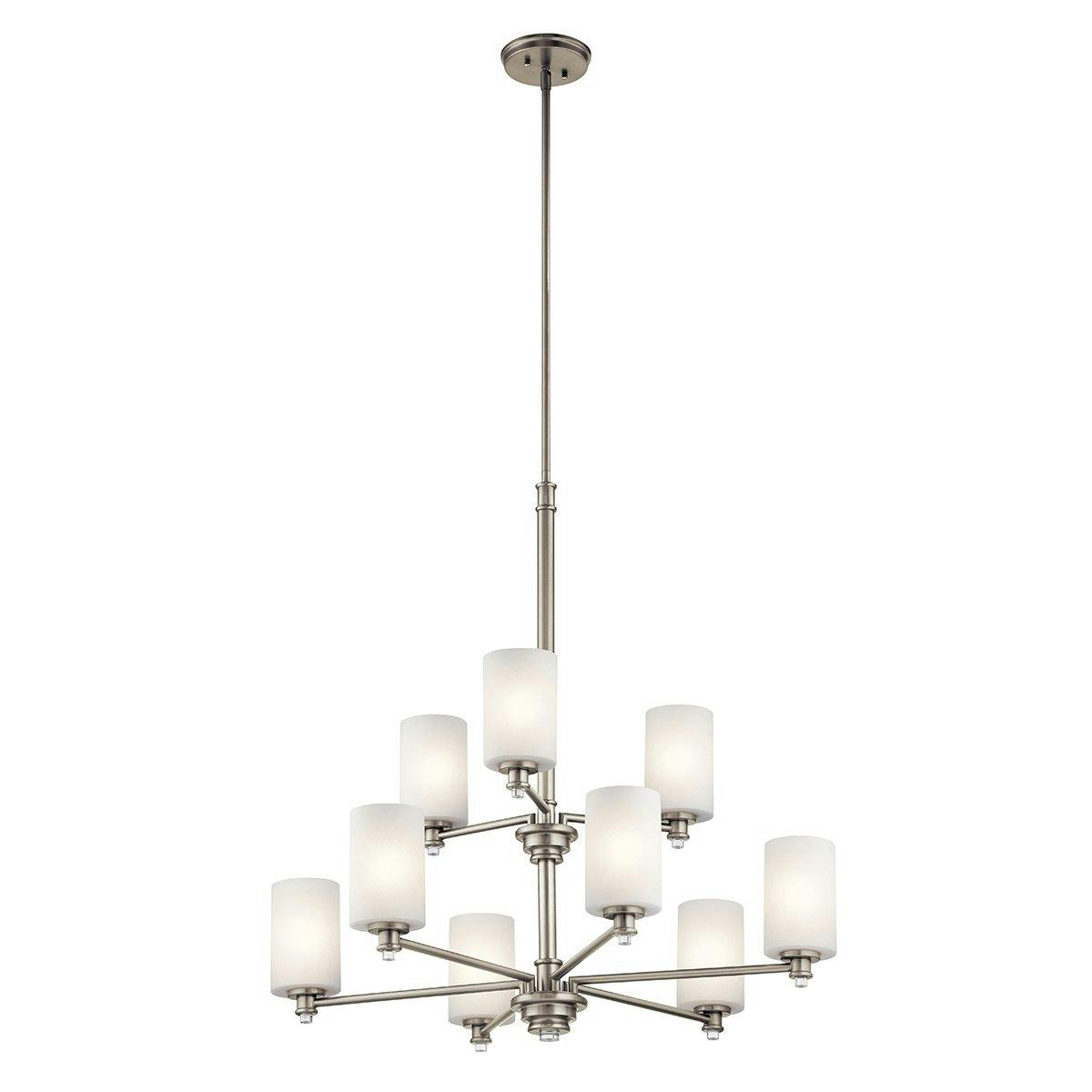 Joelson 9 Light Chandelier Brushed Nickel on a white background