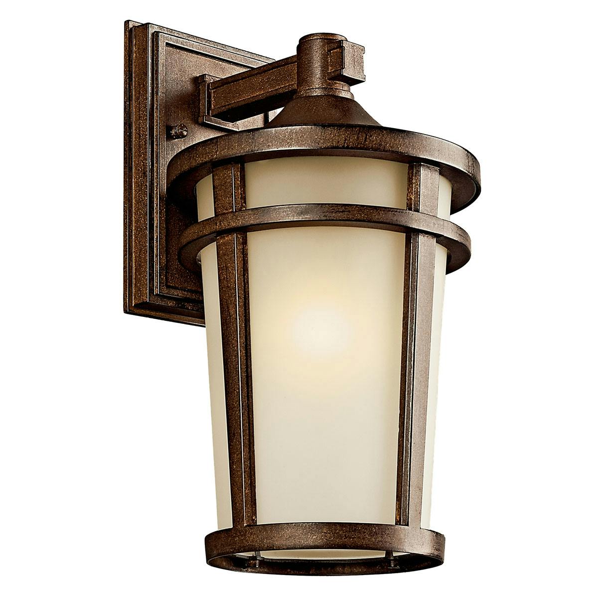 The Atwood 14.25" Wall Light Brown Stone on a white background
