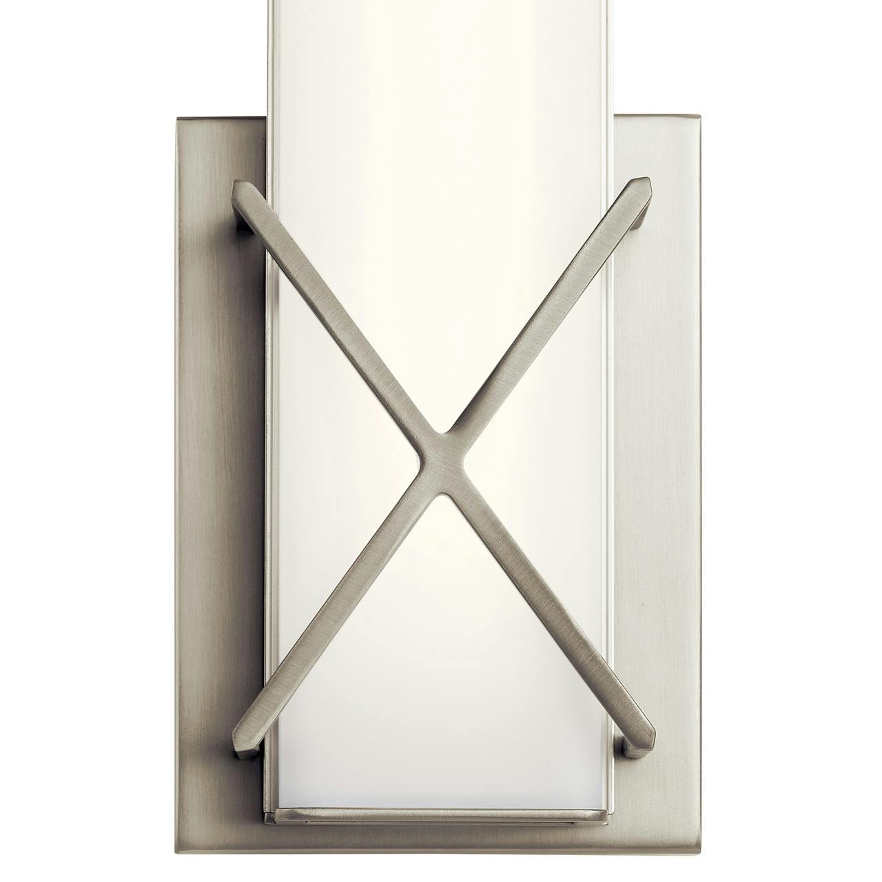 Close up view of the Trinsic™ LED Wall Sconce Nickel on a white background