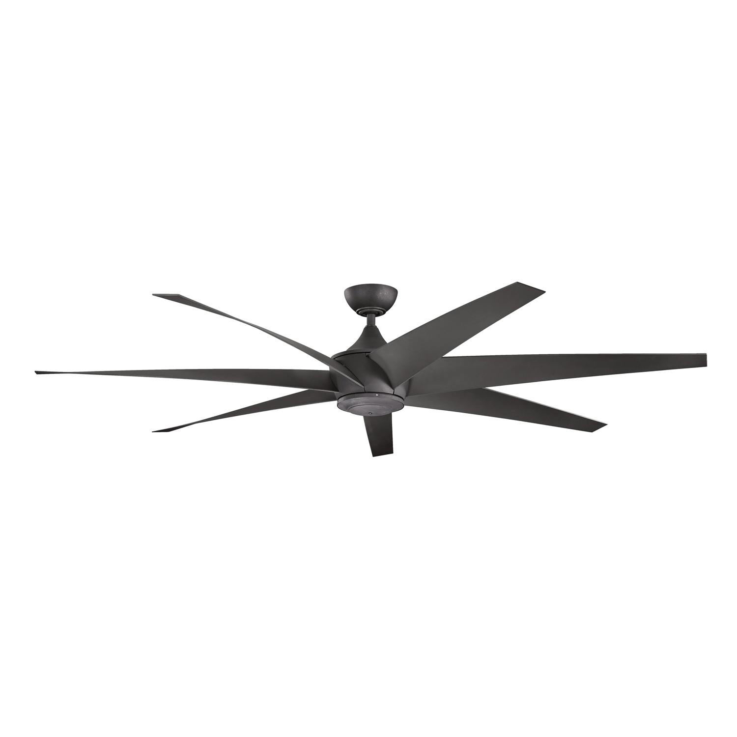 Lehr 80" Fan Black with Black Blades on a white background