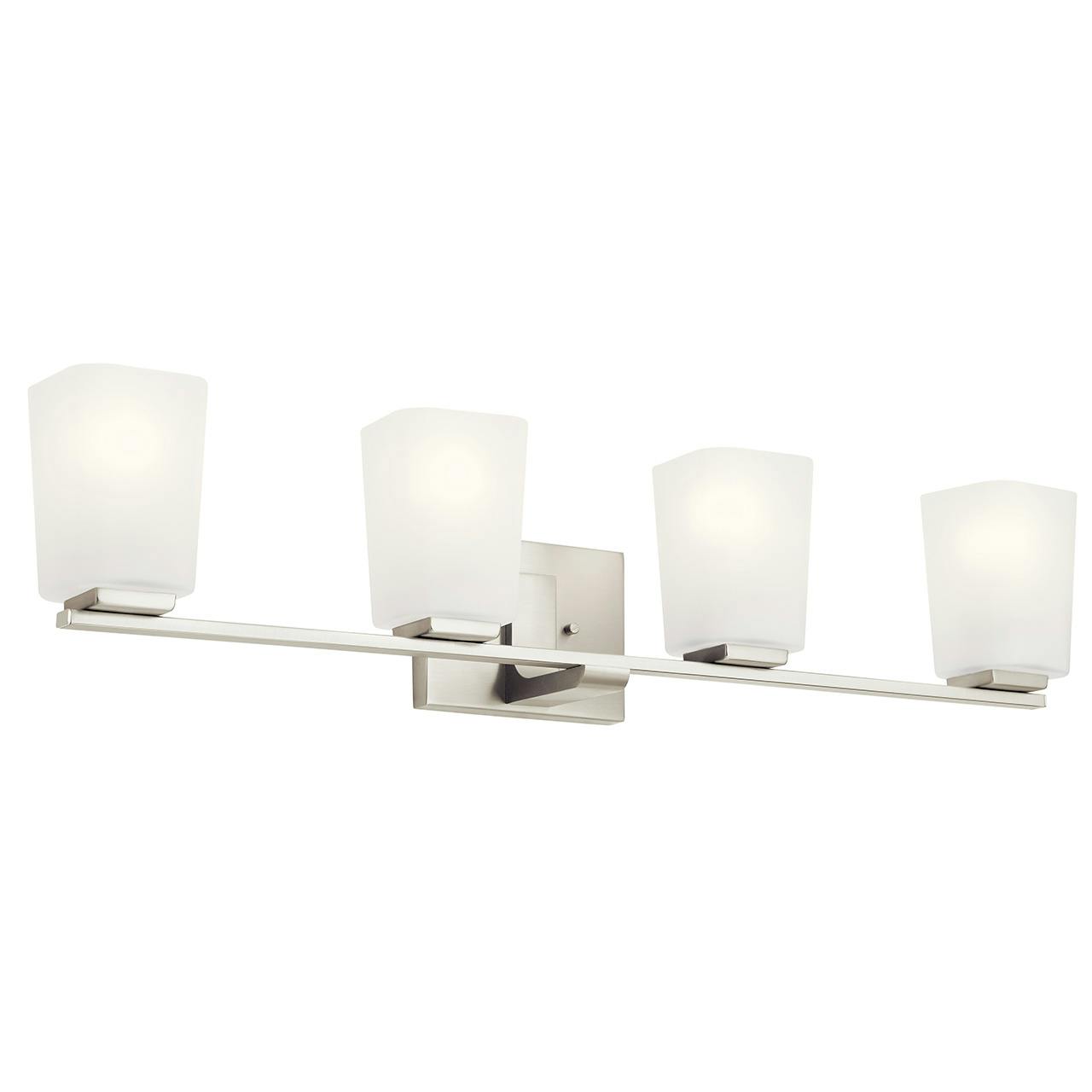 Roehm 4 Light Vanity Light Brushed Nickel on a white background