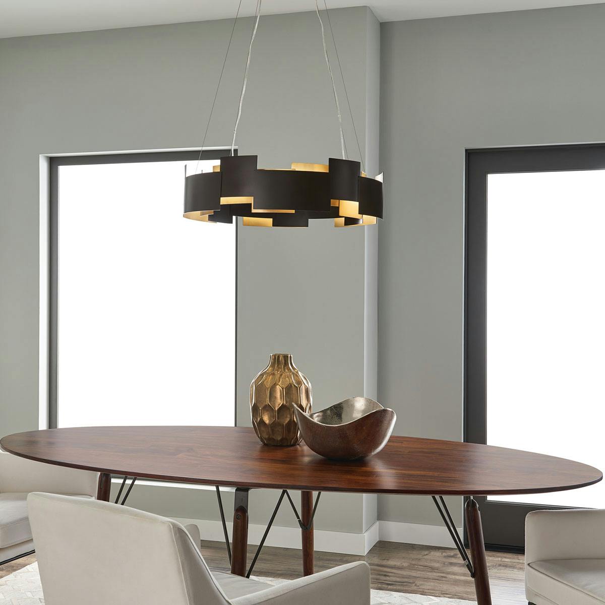 Day time dining room image featuring Moderne pendant 42992OZLED