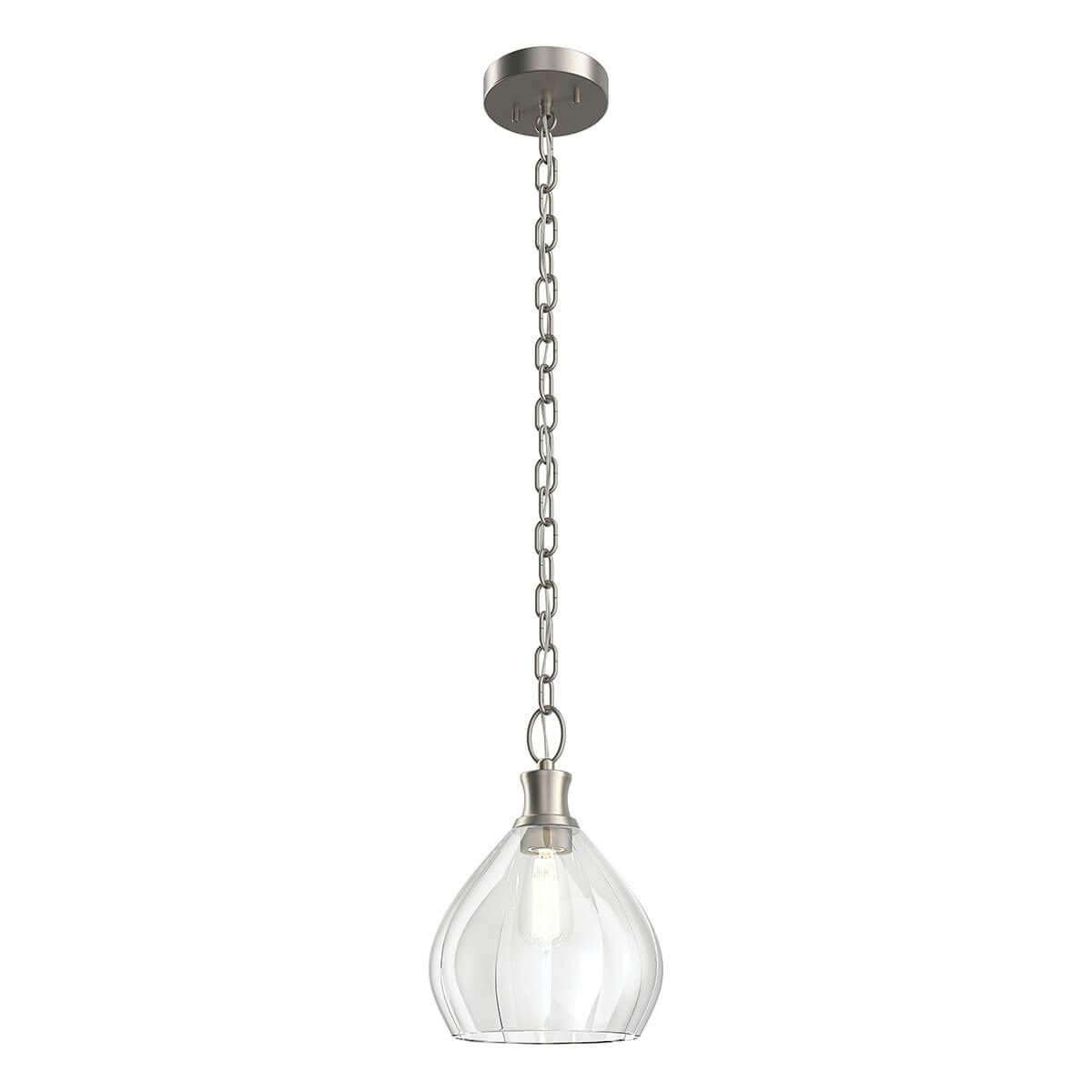 Merriam 8" 1 Light Pendant Brushed Nickel on a white background