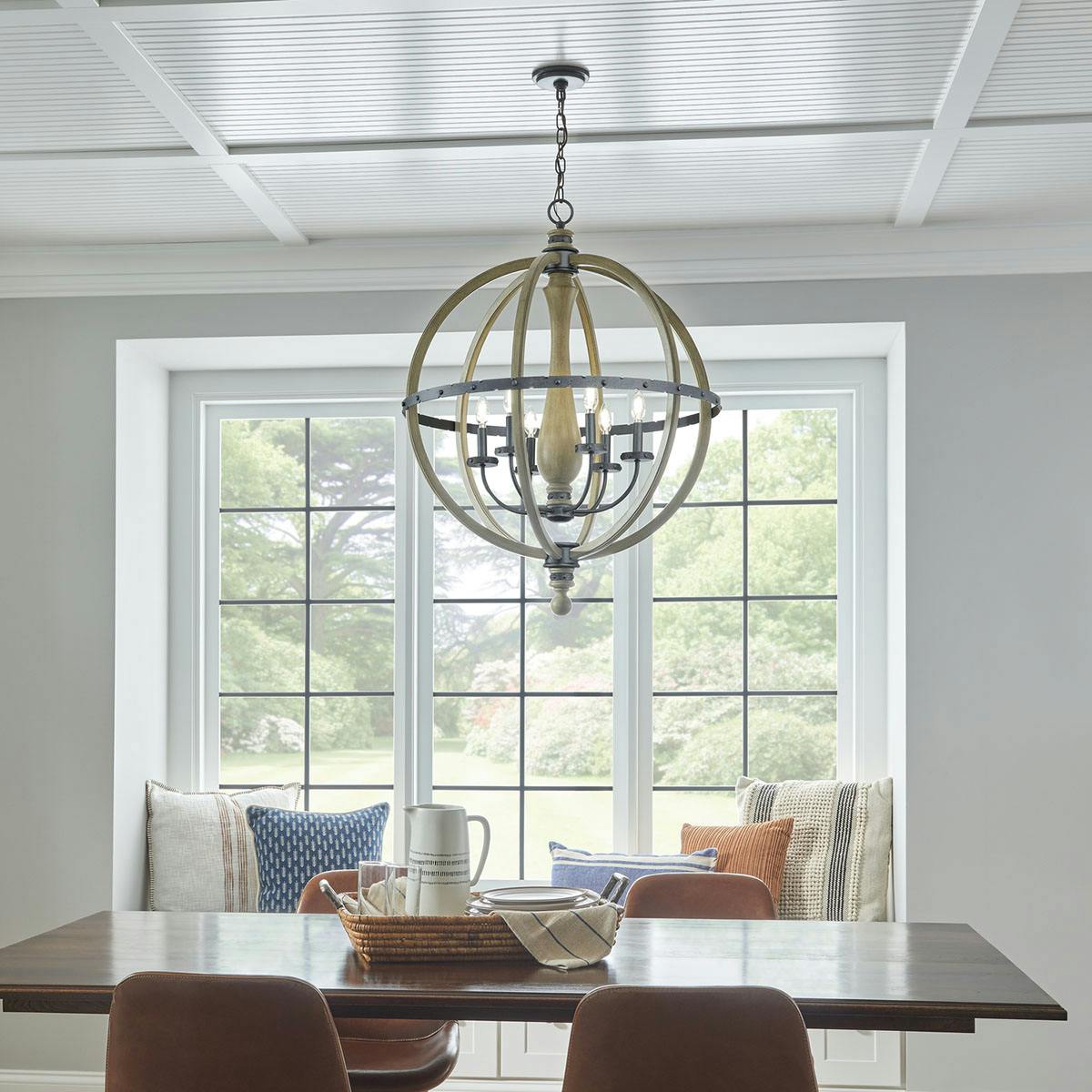 Day time dining room image featuring Evan chandelier 43327DAG