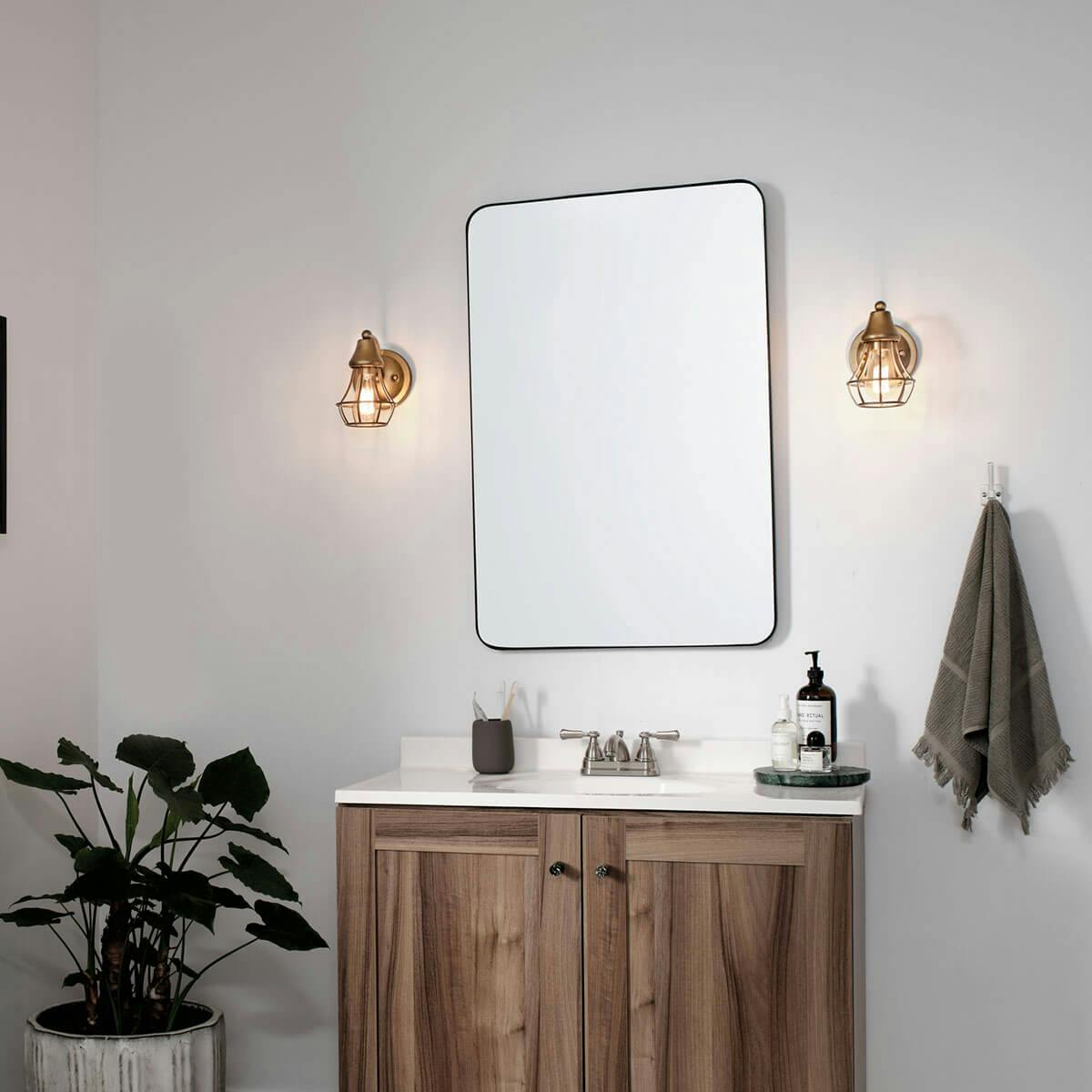 Day time Bathroom featuring Bayley vanity light 37511NBR
