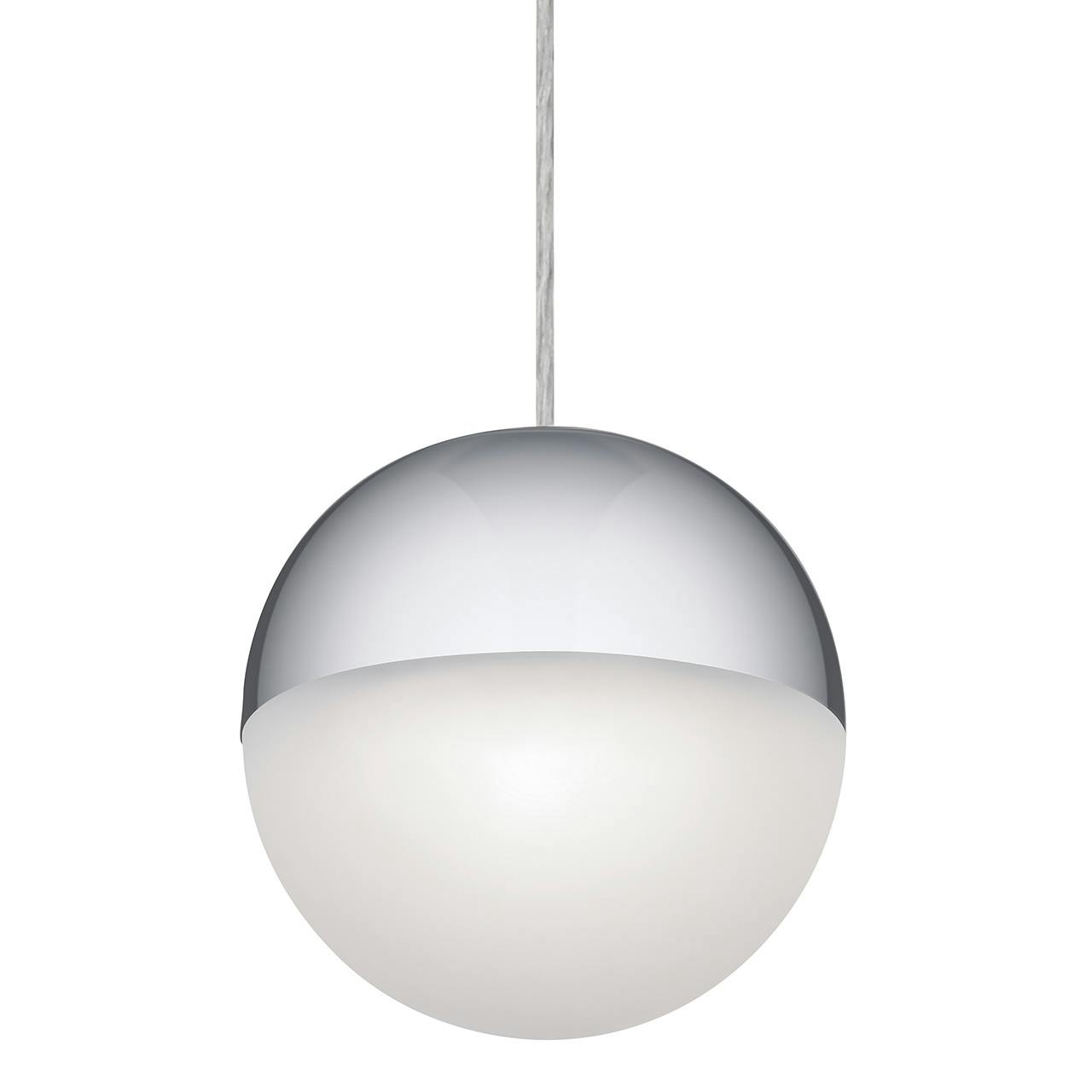 Moonlit LED 3000K 7.75" Pendant Chrome without the canopy on a white background