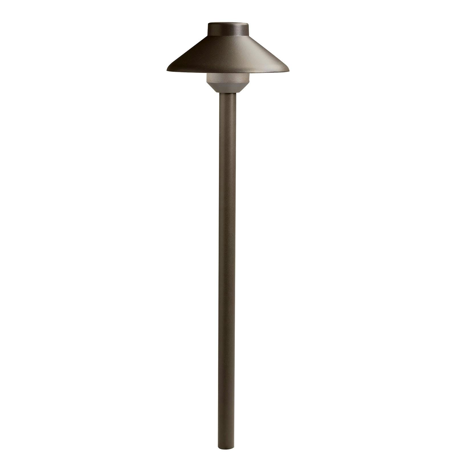 Short Steeped Dome 3000K Path Light Bronze on a white background
