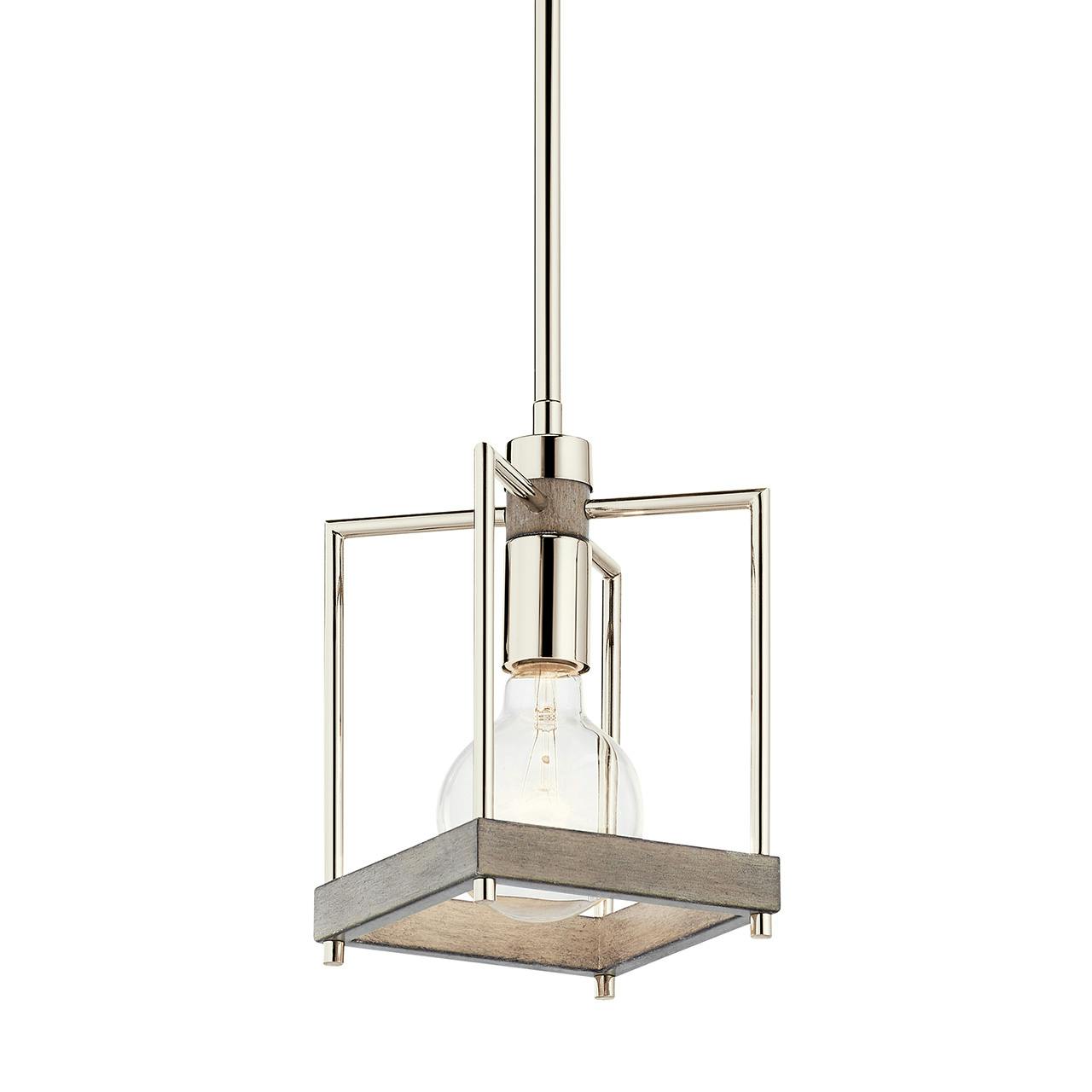 Tanis 1 Light Pendant Antique Gray without the canopy on a white background