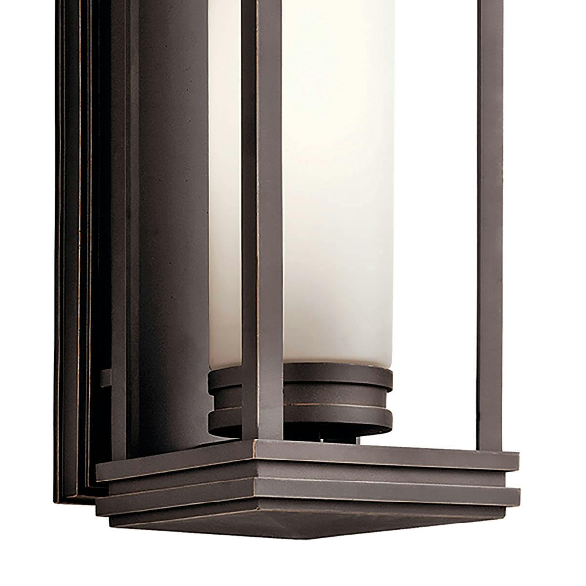 Close up view of the South Hope 28" 2 Light Wall Light Bronze on a white background