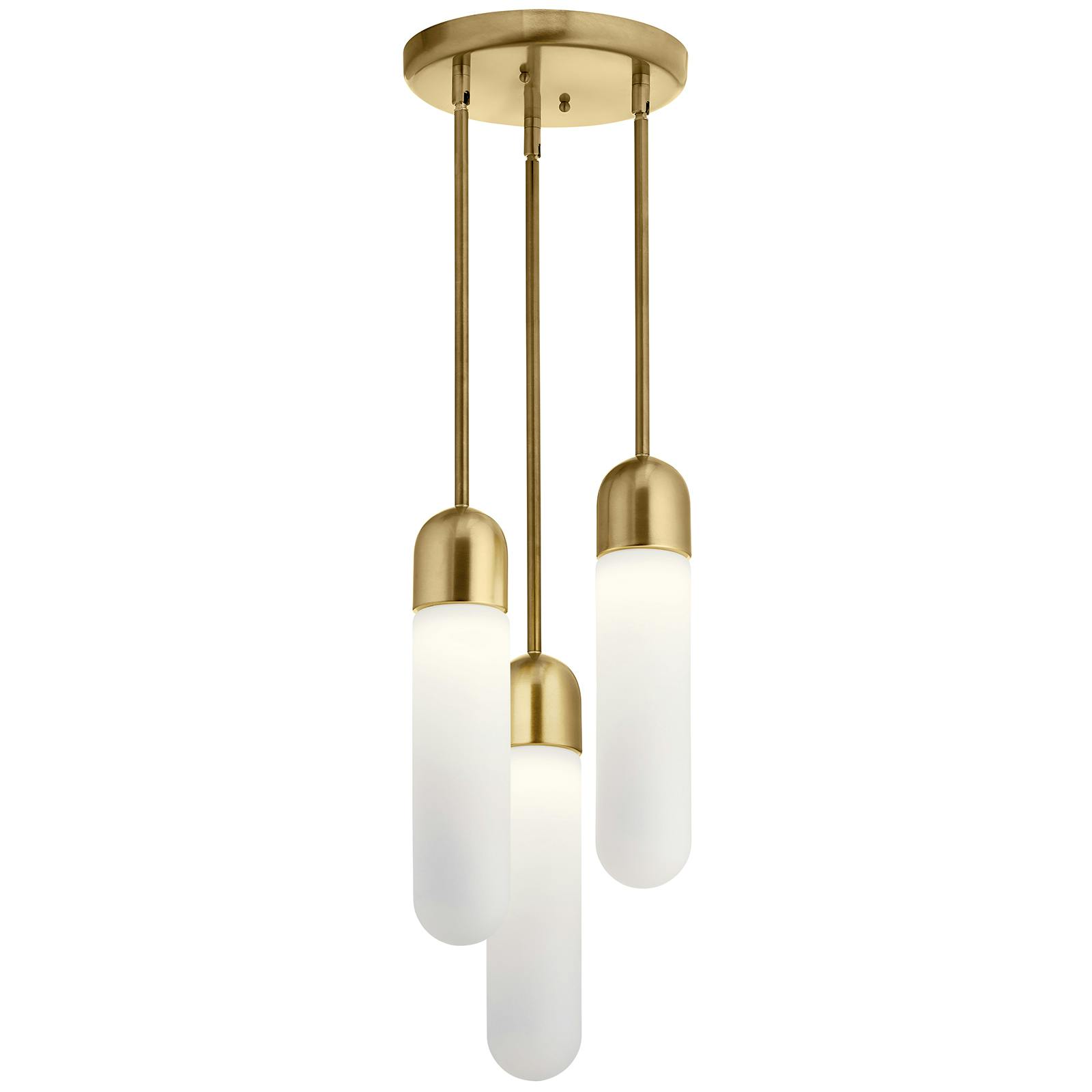 Sorno 3 Light Pendant Cluster Gold on a white background