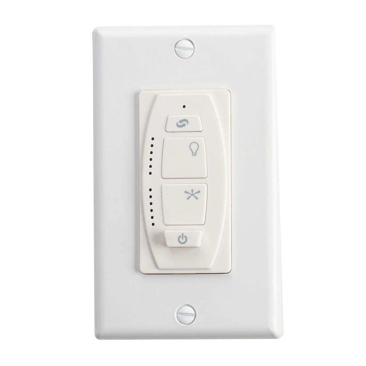 6 Speed DC Wall Transmitter Full Function White on a white background