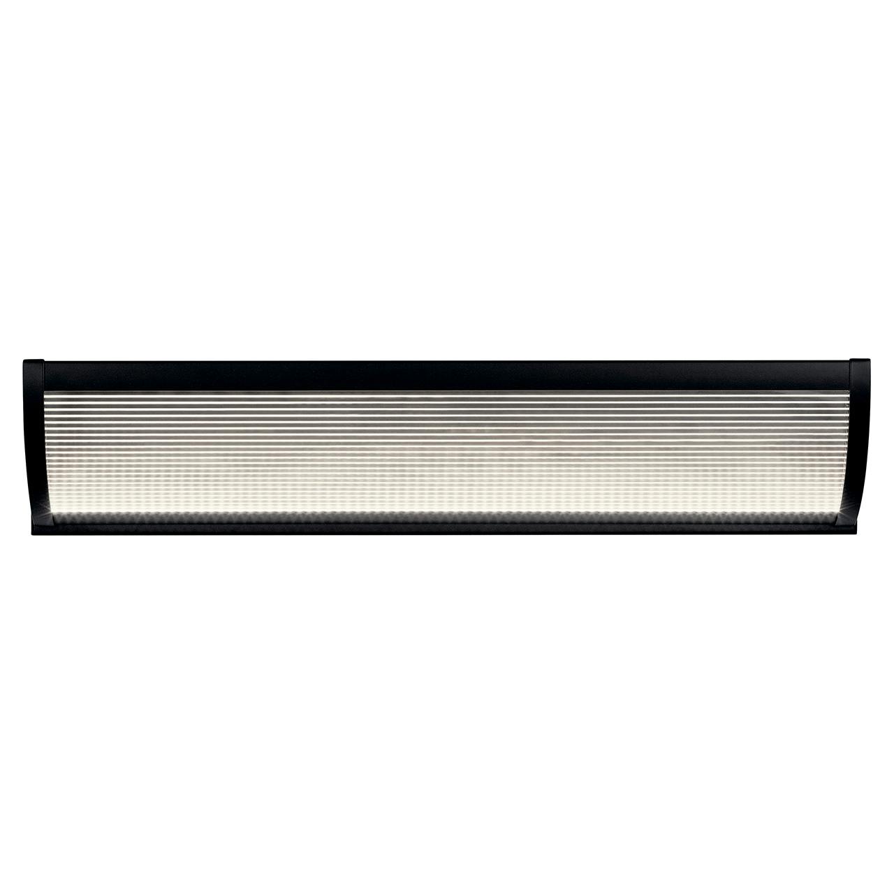 Front view of the Roone LED 24" Linear Vanity Light Black on a white background