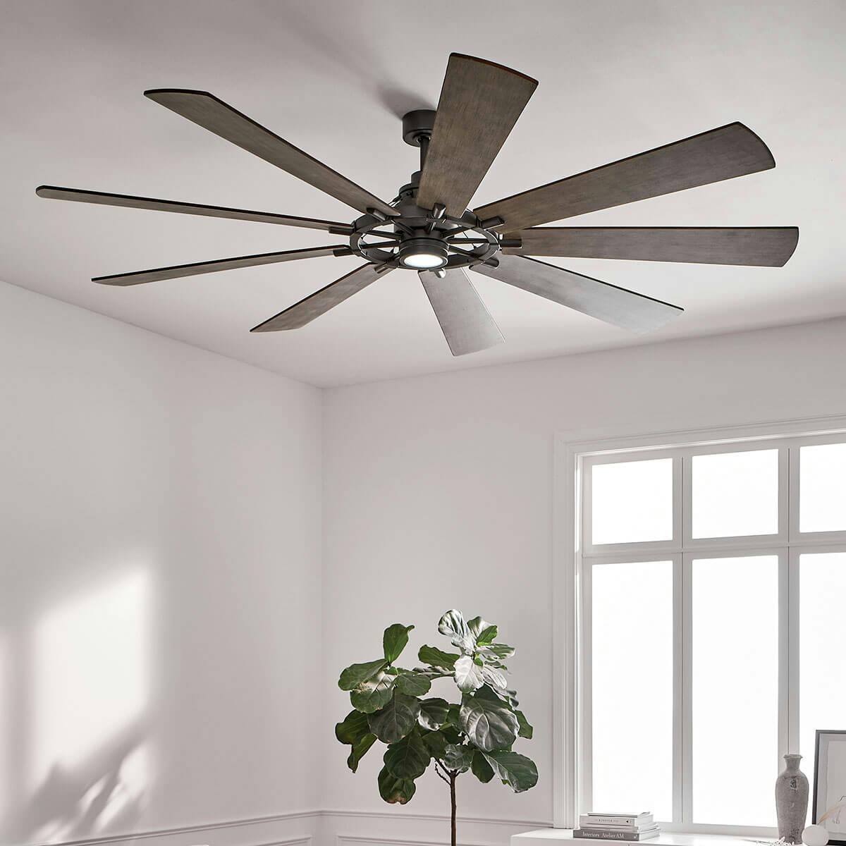 Day time living room image featuring Colerne ceiling fan 300285AVI