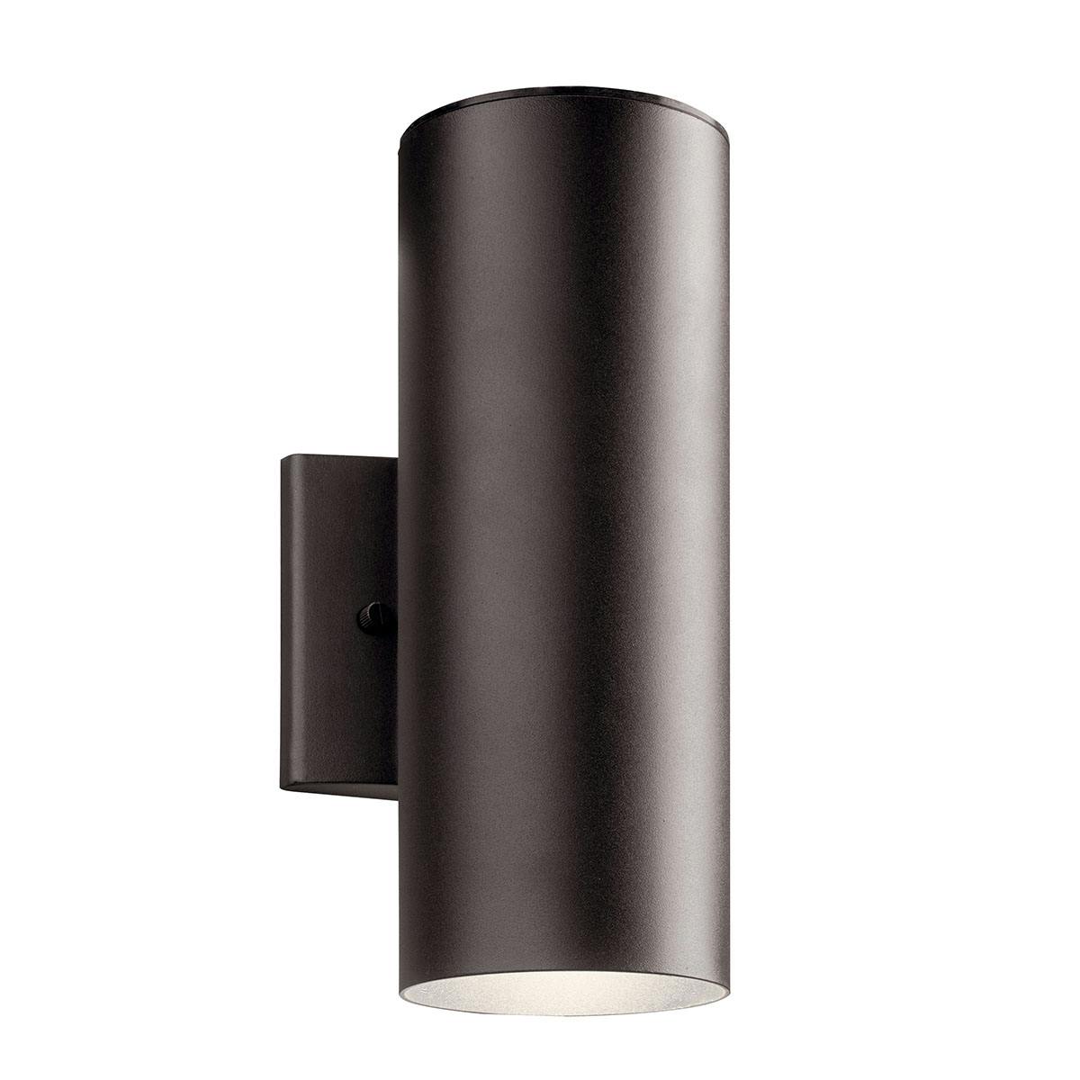 Cylinder 3000K LED 12" Wall Light Bronze on a white background