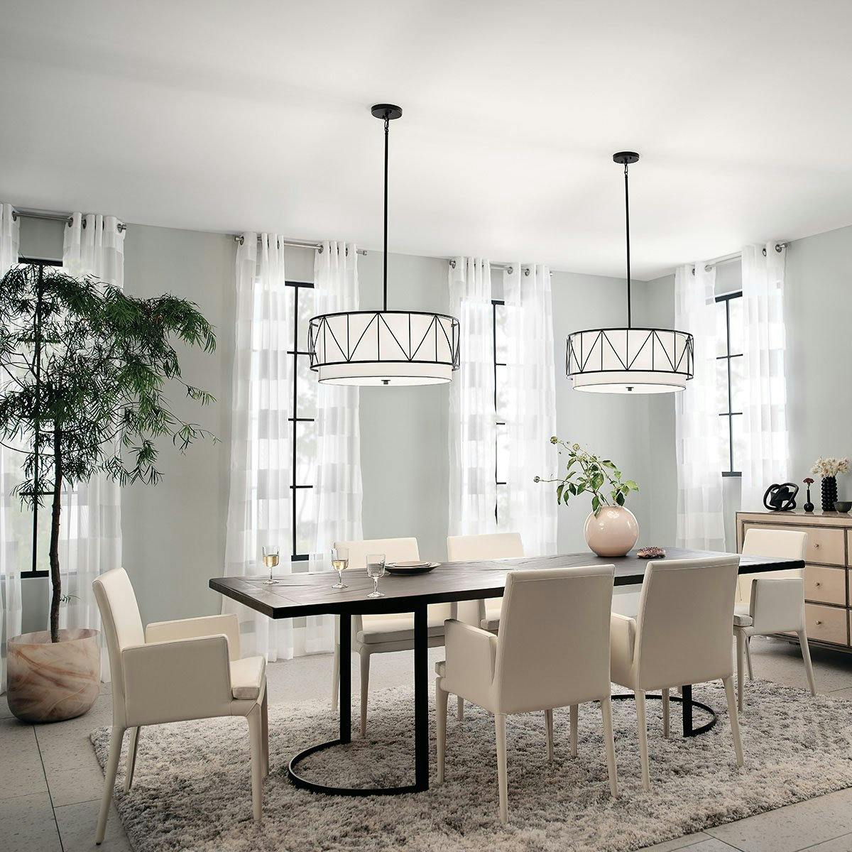Day time dining room image featuring Birkleigh pendant 52072BK