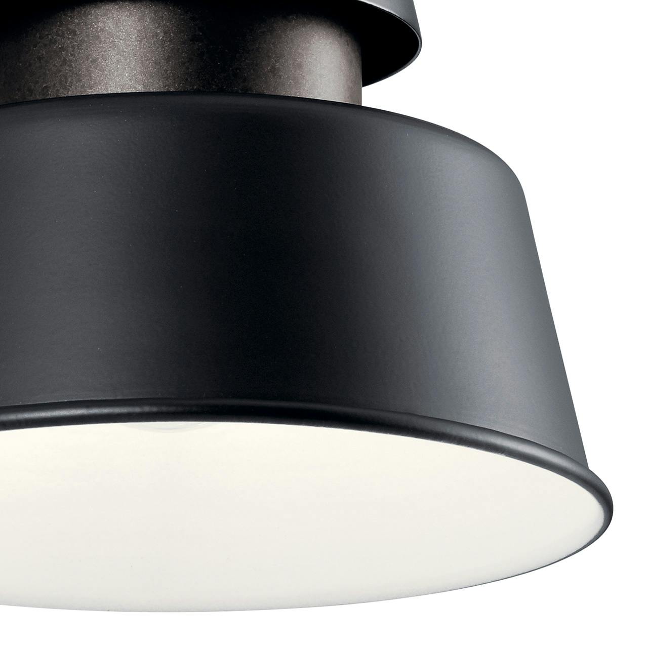 Close up view of the Lozano 9.75" 1 Light Wall Light Black on a white background