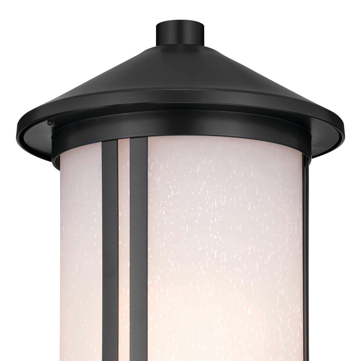 Close up view of the Lombard 17.25" 1 Light Post Lantern Black on a white background
