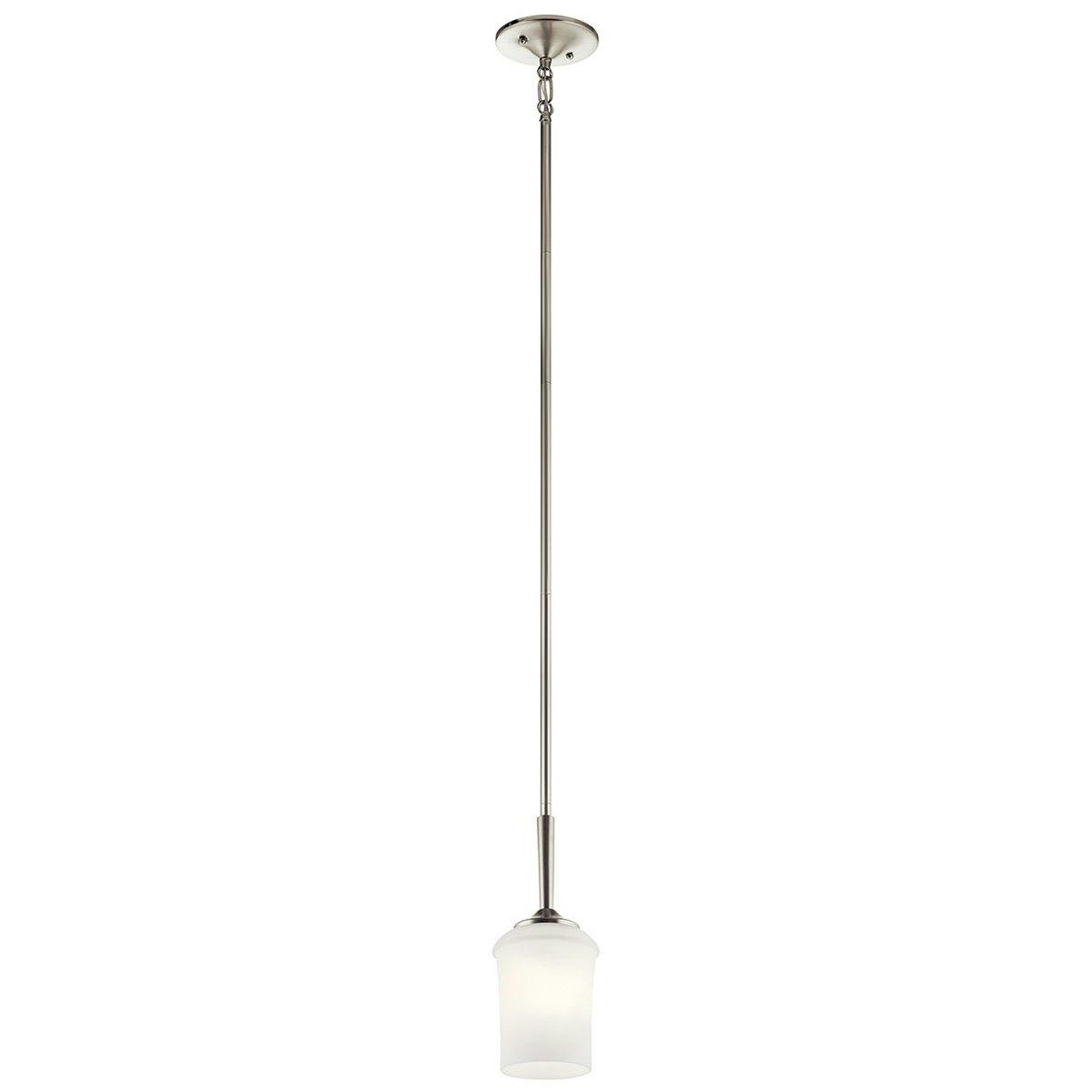 Aubrey Mini Pendant in Brushed Nickel on a white background