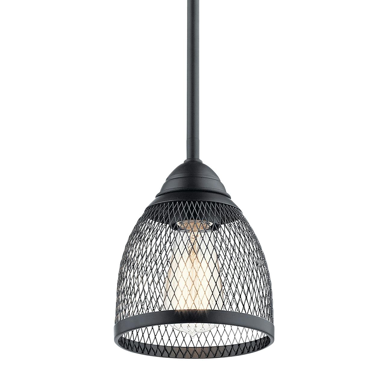 Voclain 7.75" Mini Pendant Black without the canopy on a white background