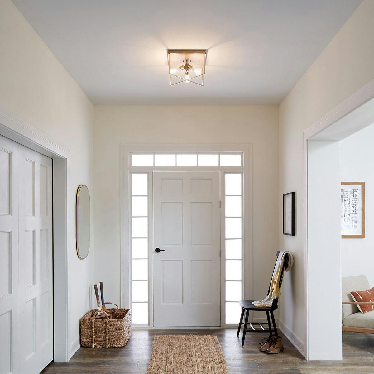 Day time Hallway image featuring Tanis flush mount light 52094DAG