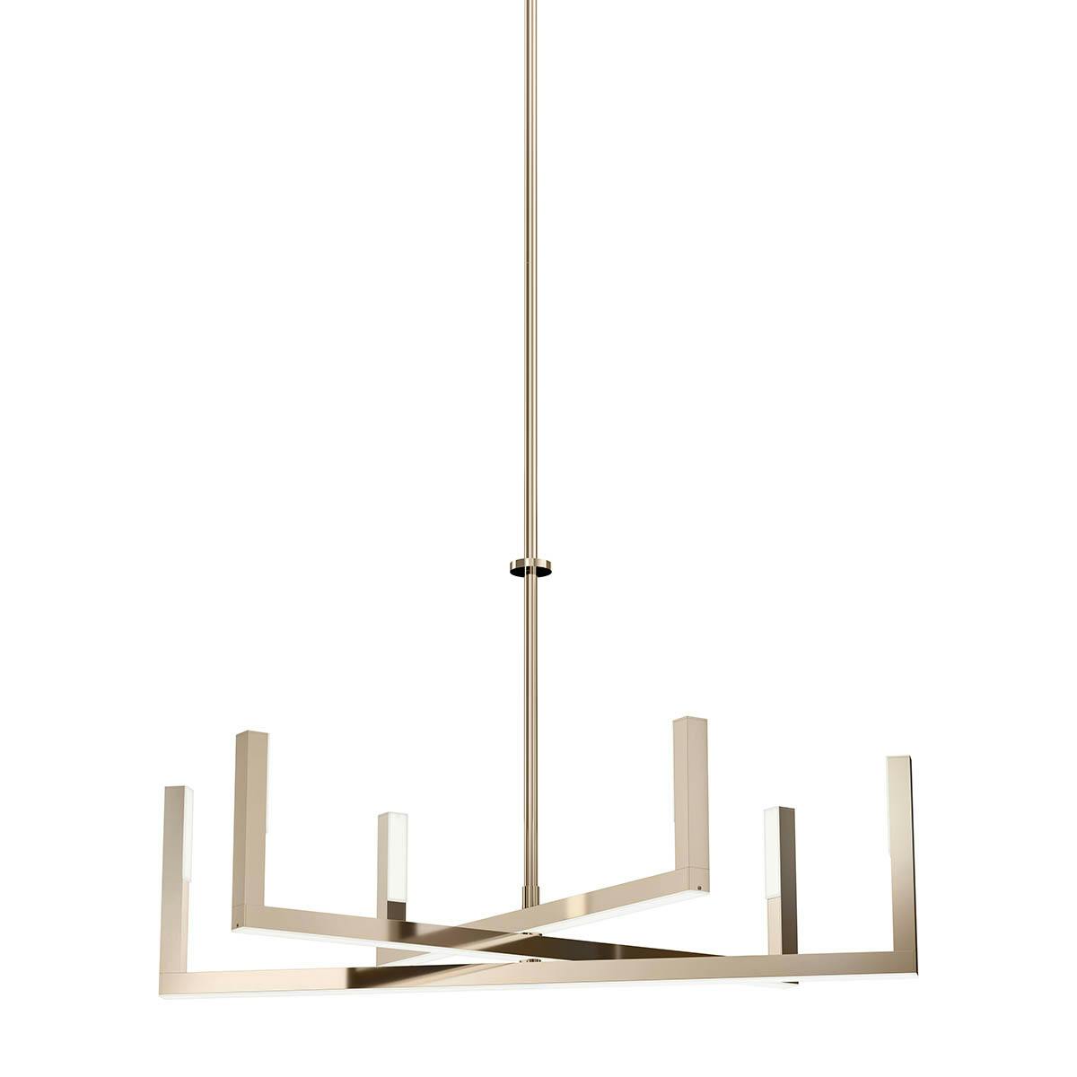 Priam LED Chandelier Polished Nickel on a white background