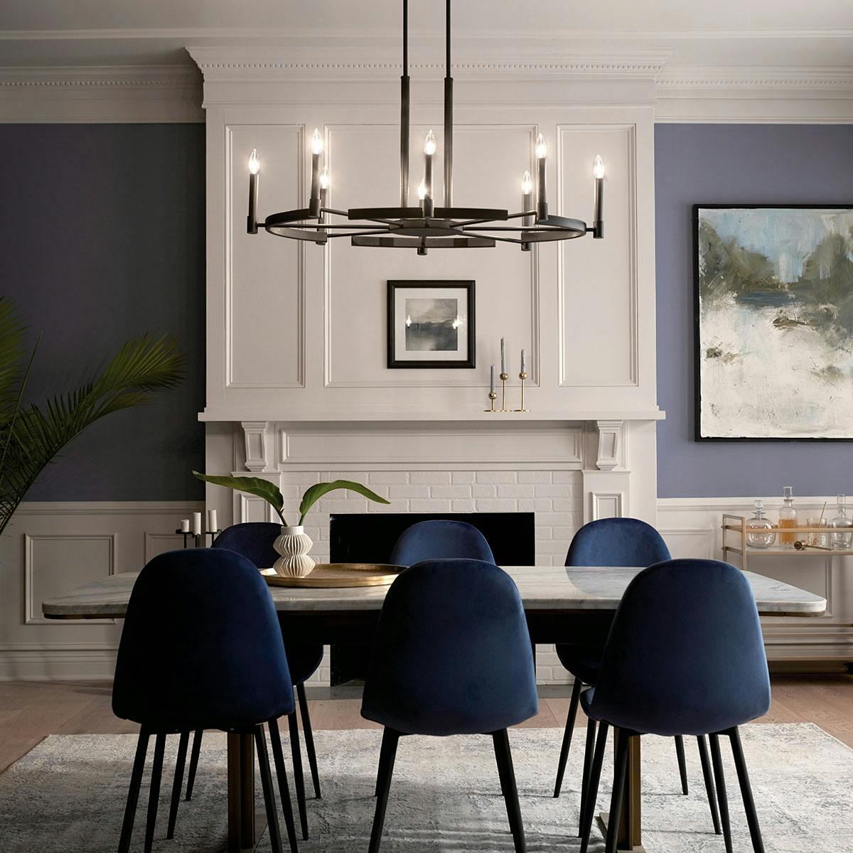 Day time Dining Room image featuring Tolani chandelier 52429BK