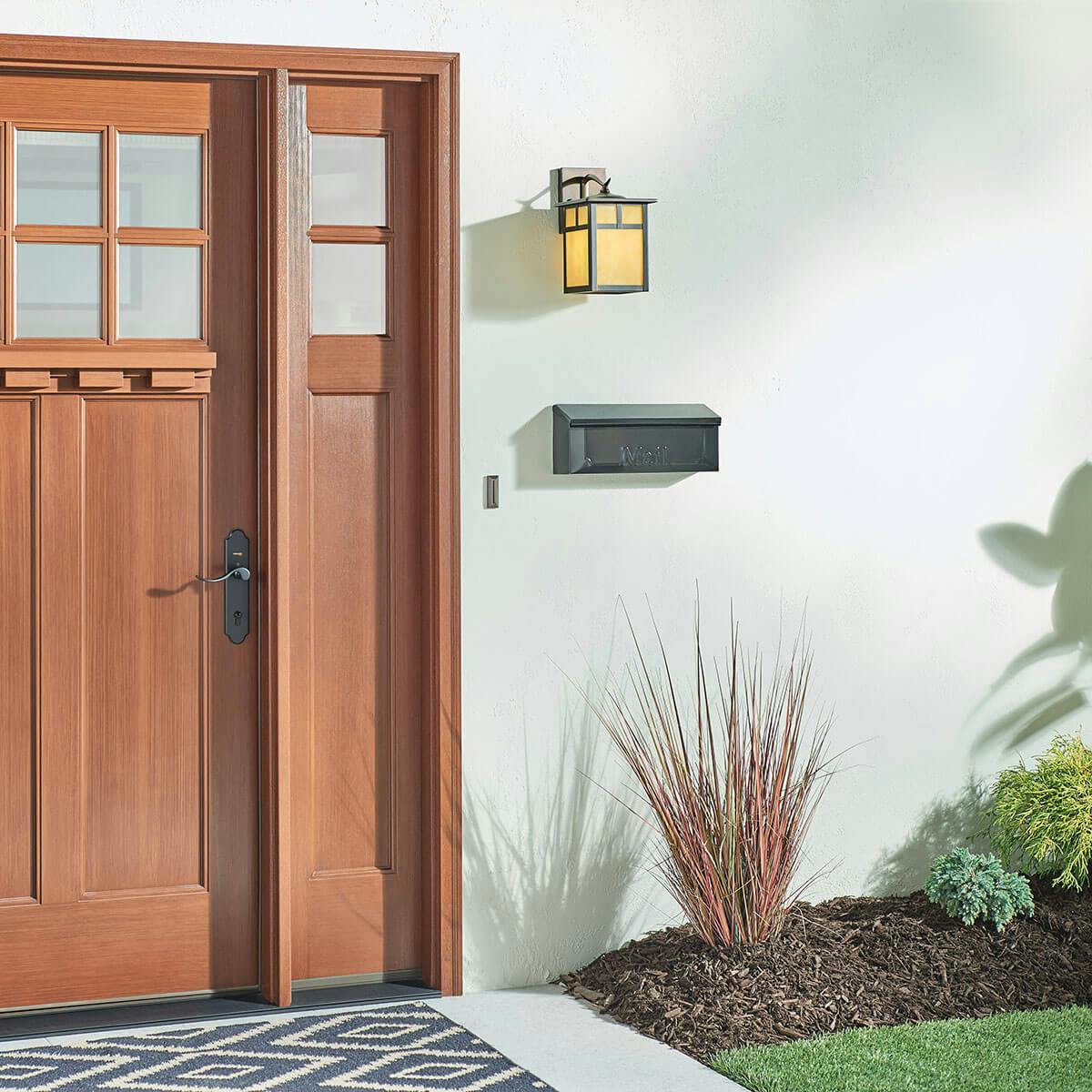 Day time outdoor entryway image featuring Alameda outdoor wall light 9651CV