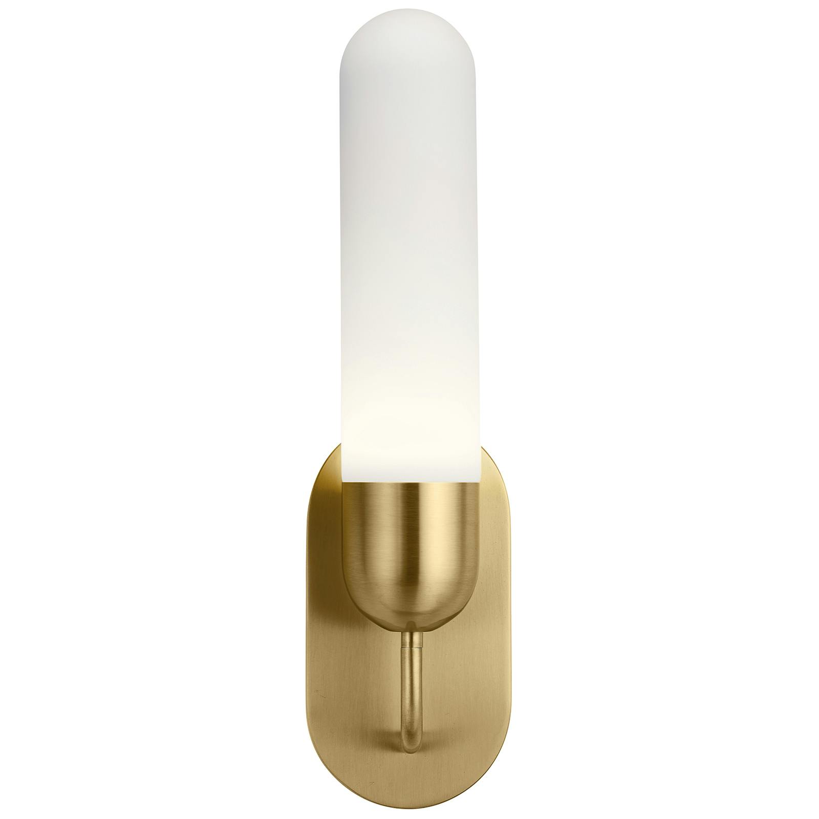 The Sorno Wall Sconce Champagne Gold facing up on a white background