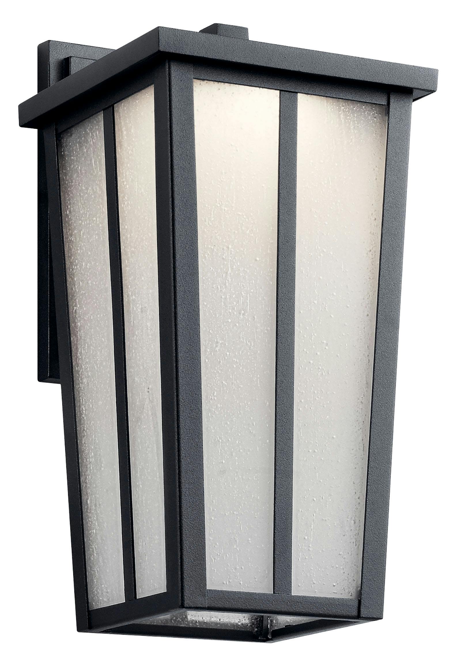Amber Valley 13" LED Wall Light Black on a white background