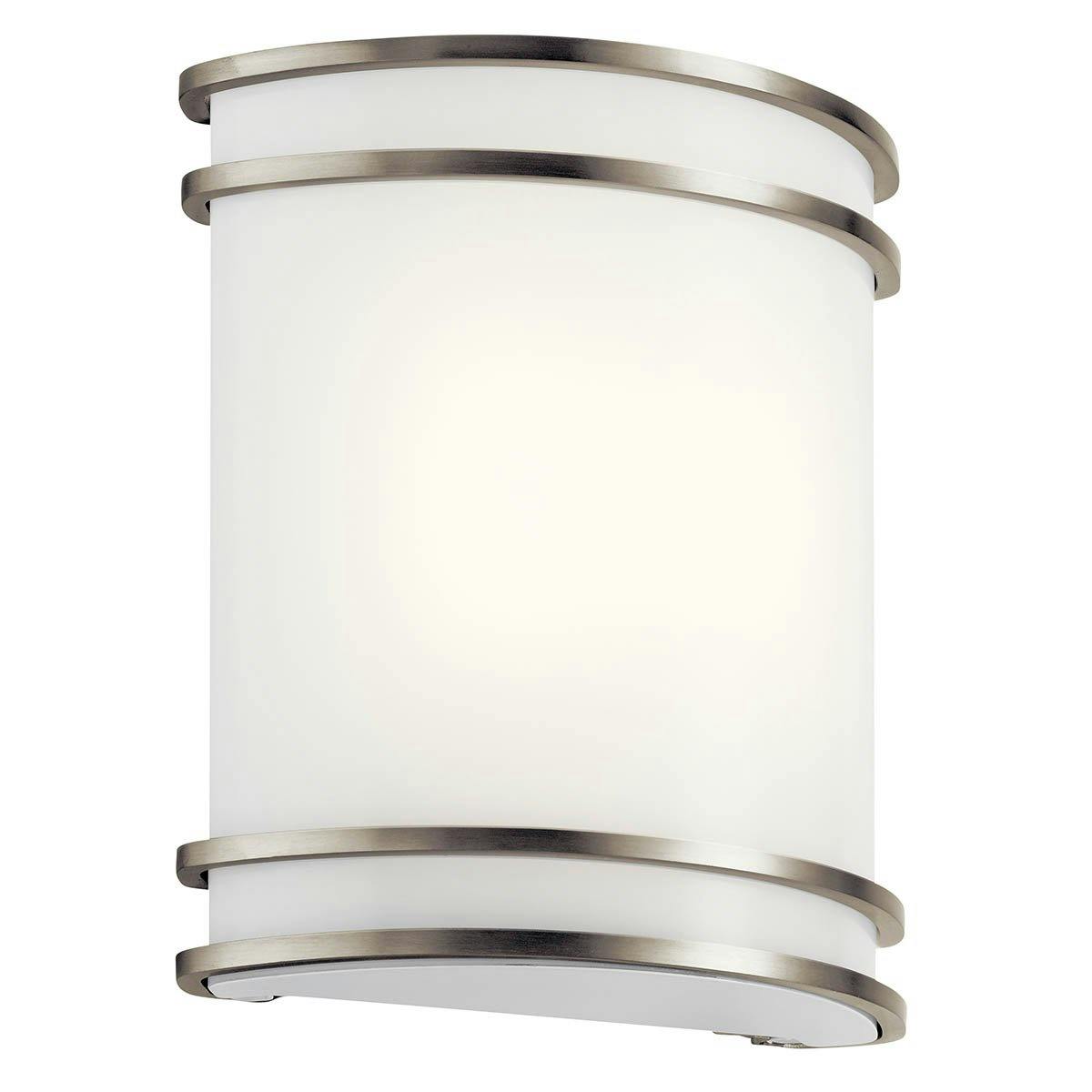 1 Light LED Wall Sconce Brushed Nickel on a white background
