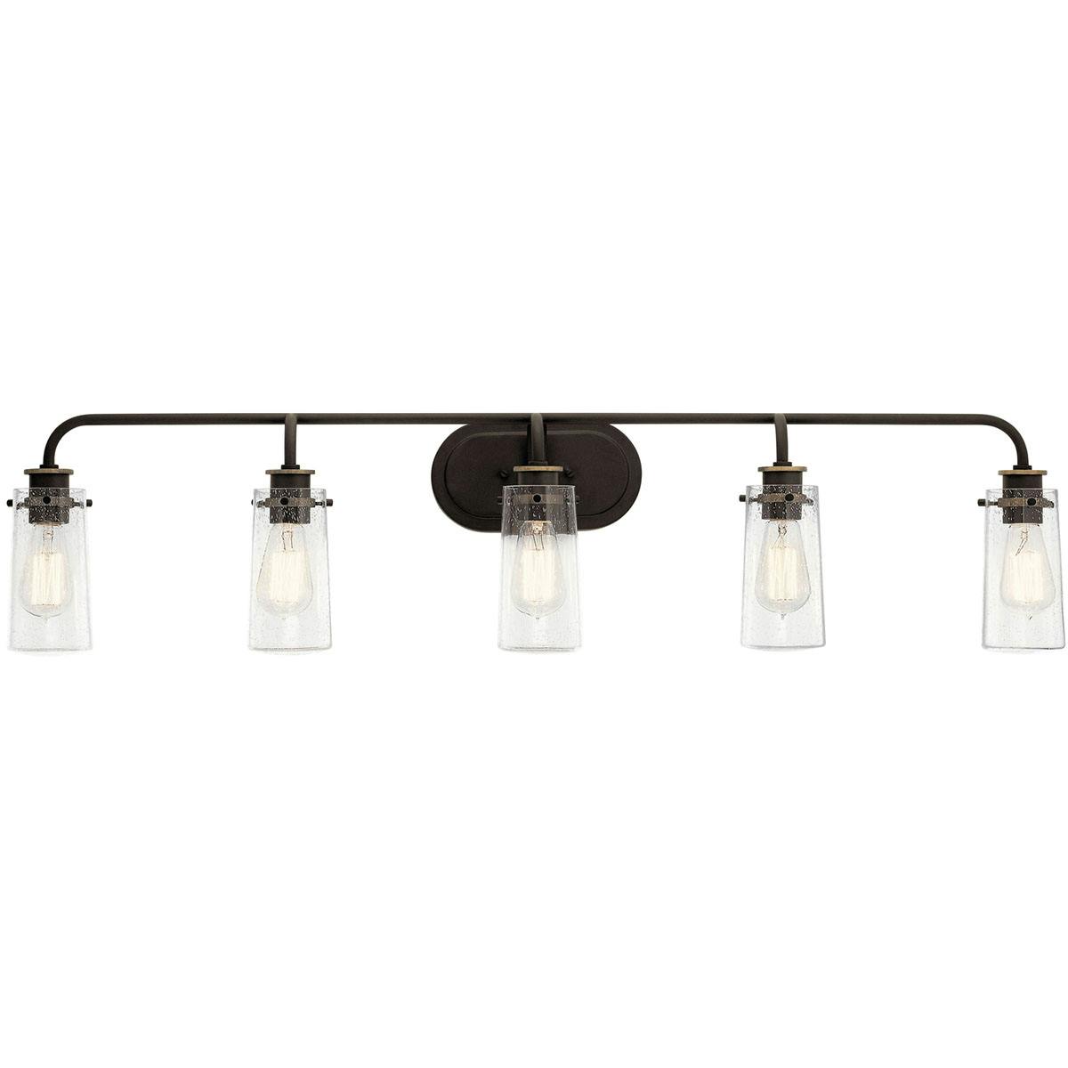 Front view of the Braelyn 5 Light Vanity Light Olde Bronze® on a white background