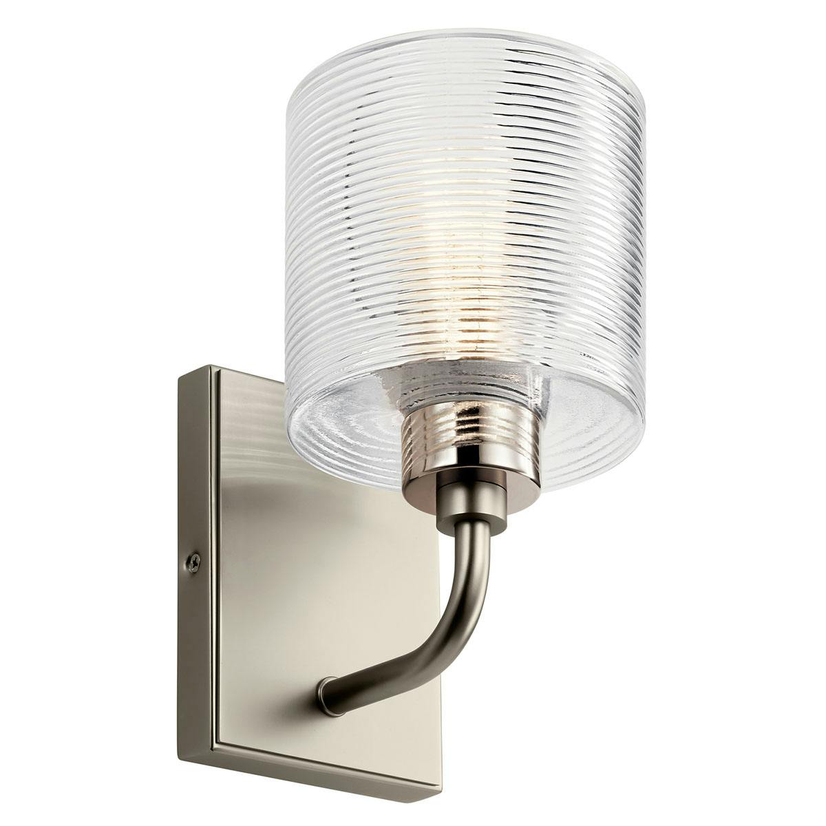 Harvan 9.25" 1 Light Sconce Nickel on a white background