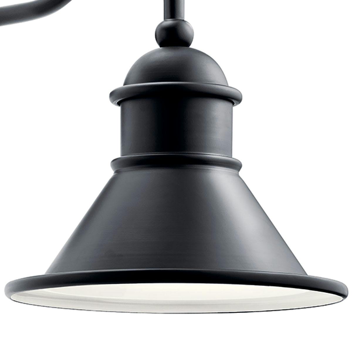 Close up view of the Northland 12" 1 Light Wall Light Black on a white background