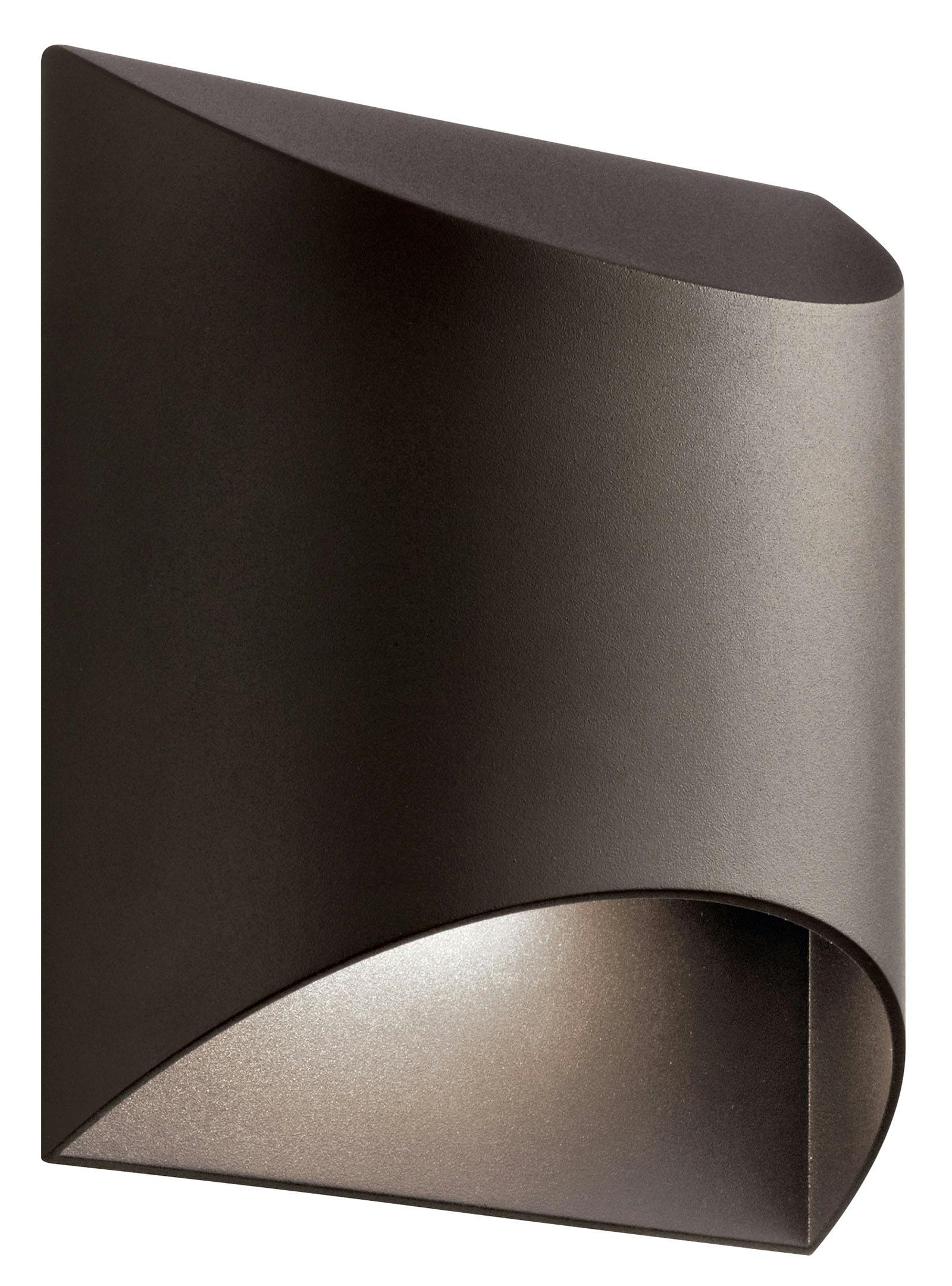Wesley 1 Light Wall Light in Bronze on a white background