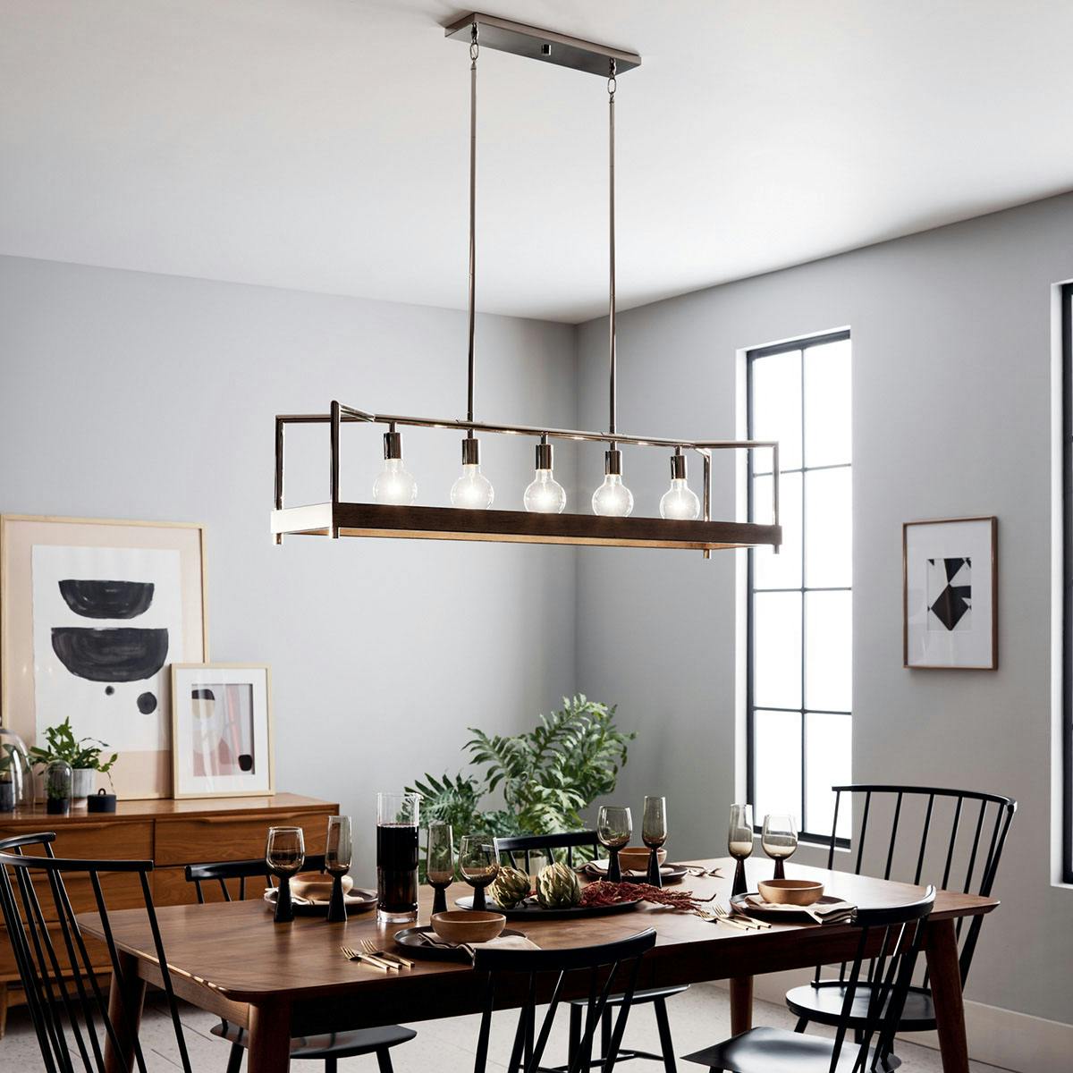Day time dining room image featuring Tanis chandelier 52091DAG