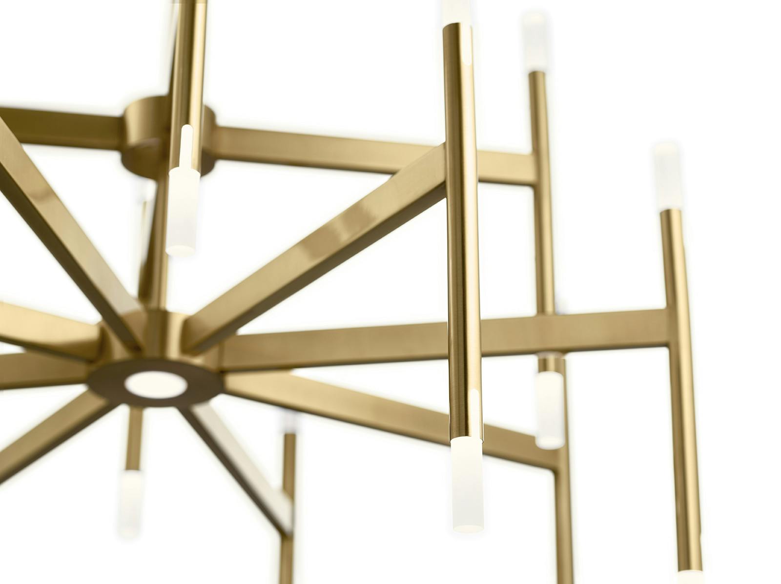 Close up view of the Kizette™ Large Chandelier Champagne Gold on a white background