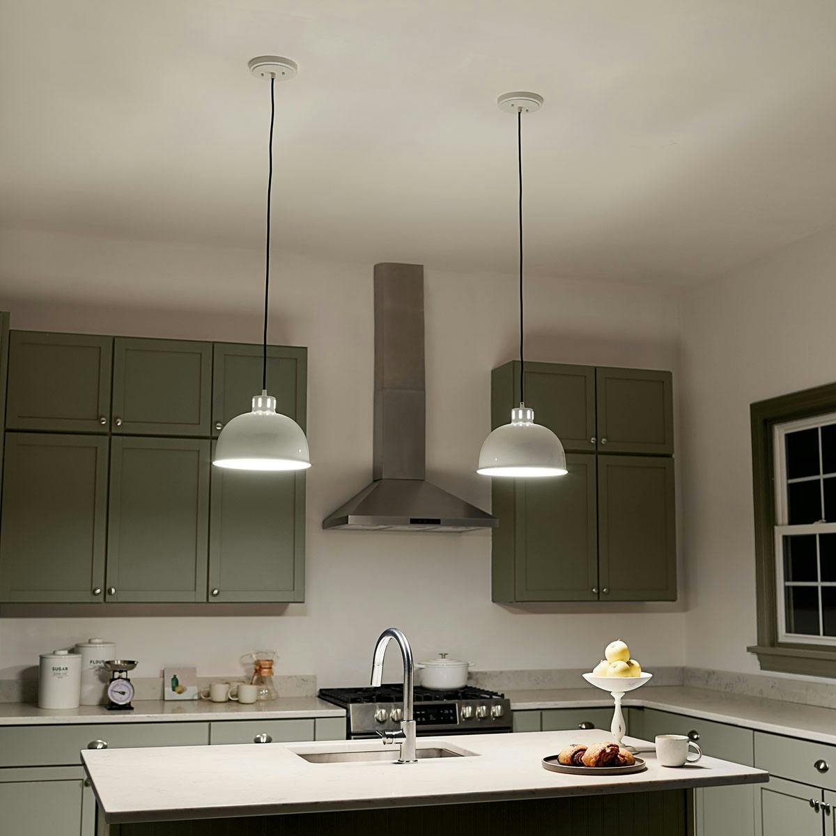 Night time Kichen image featuring Zailey pendant 52152WH