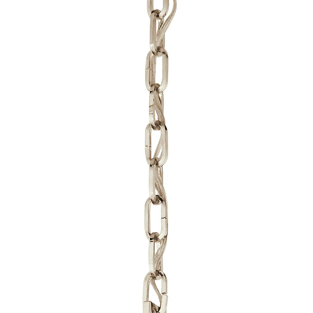 36" Standard Gauge Chain Polished Nickel on a white background